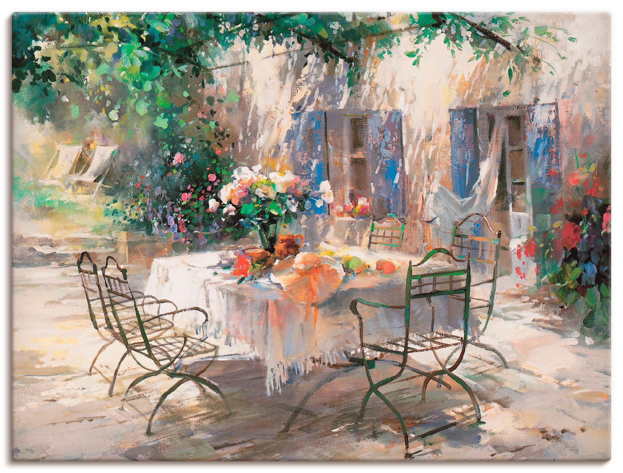 Artland Leinwandbild "Schatten Garten" Garten 1 Stk. tlg. auf Holzrahmen ge günstig online kaufen