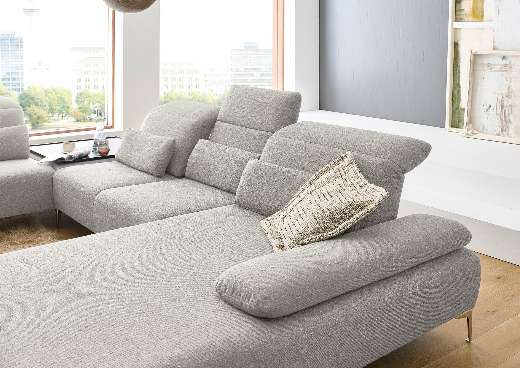 Home affaire Dekokissen "Liora, Nierenkissen XL, Breite 85 cm" passend zur günstig online kaufen