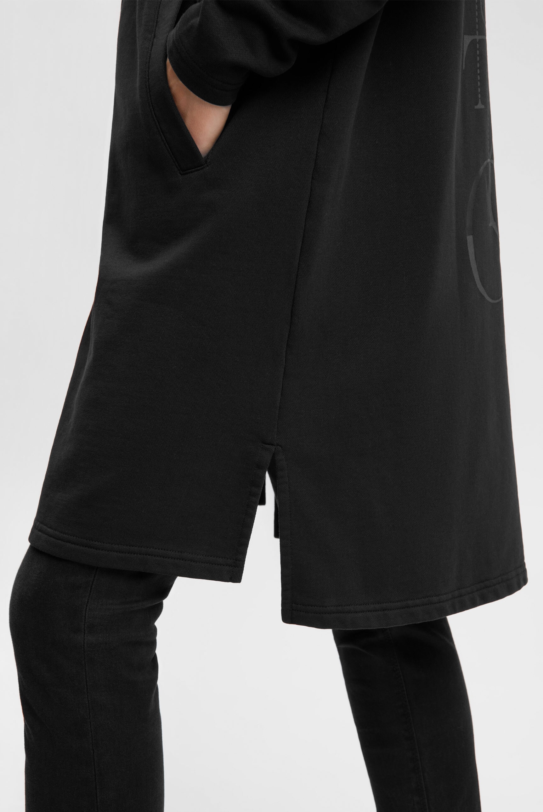 SOCCX Kapuzensweatjacke mit Seitenschlitze