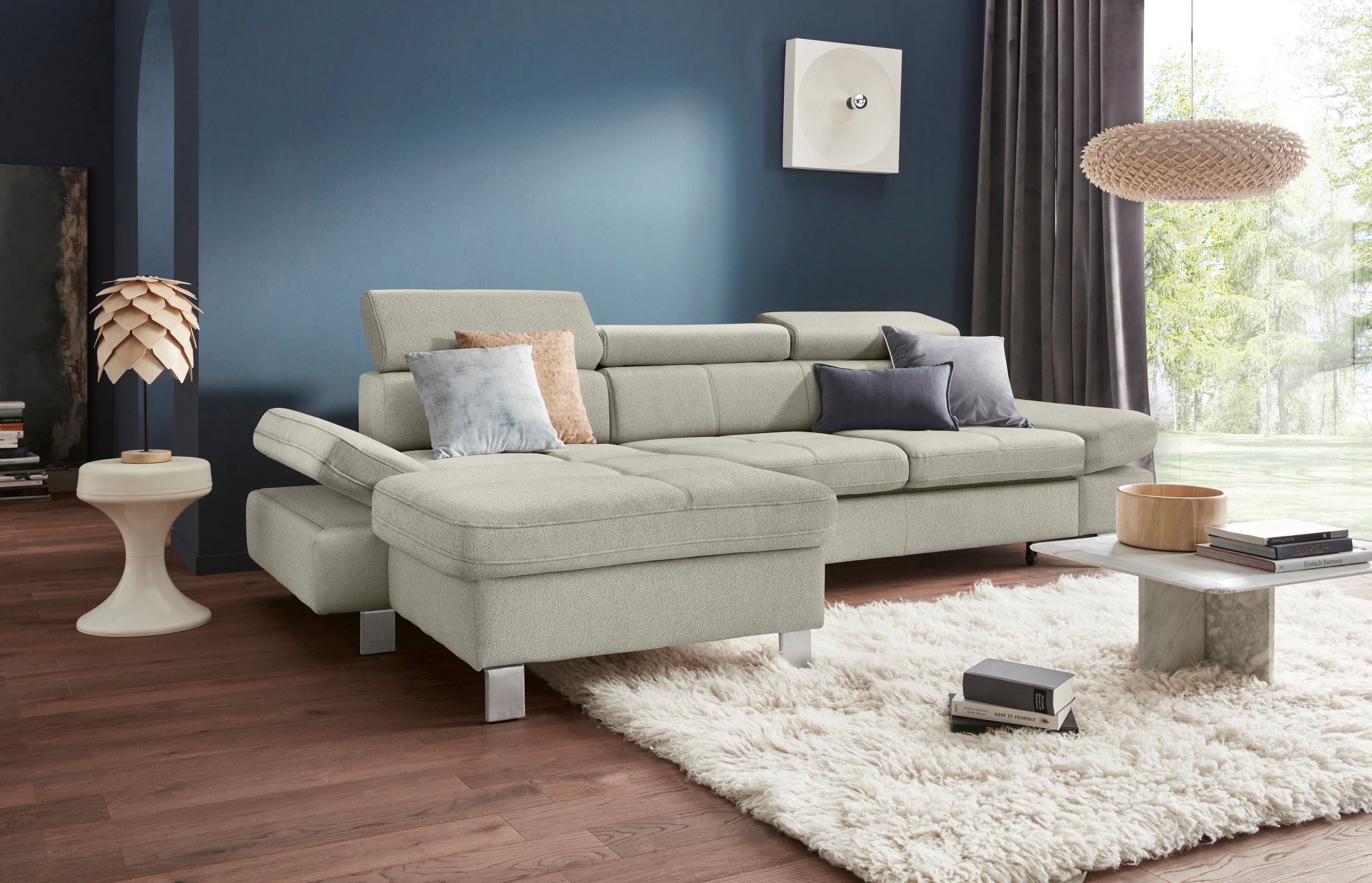 exxpo - sofa fashion Ecksofa "Fiji, hochwertige Detailverarbeitung, Breite günstig online kaufen