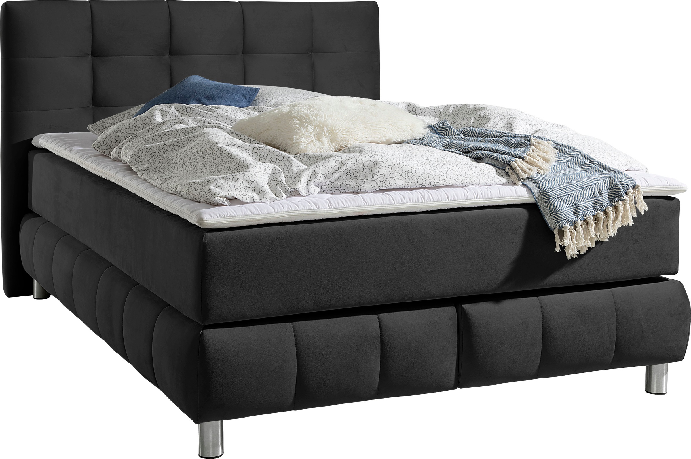 Home affaire Boxspringbett "Salo" incl. Topper, 6 Breiten, 2 Härtegrade, TF günstig online kaufen