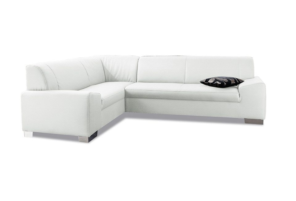 DOMO collection Ecksofa »Alisson, zeitlose Optik, flache Armlehnen, L-Form«, fester Sitzkomfort, wahlweise mit Bettfunktion