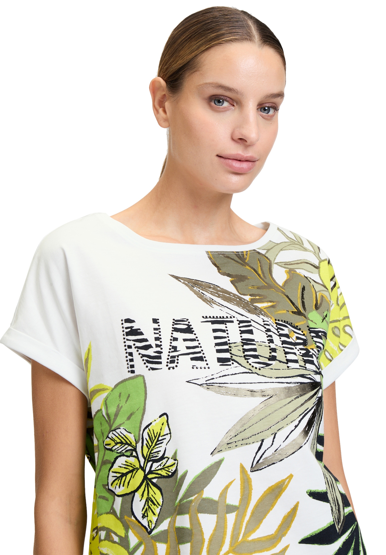Betty Barclay Kurzarmshirt »Betty Barclay Halbarm-Shirt mit Ärmelaufschlag«, (1 tlg.), Glitzersteine