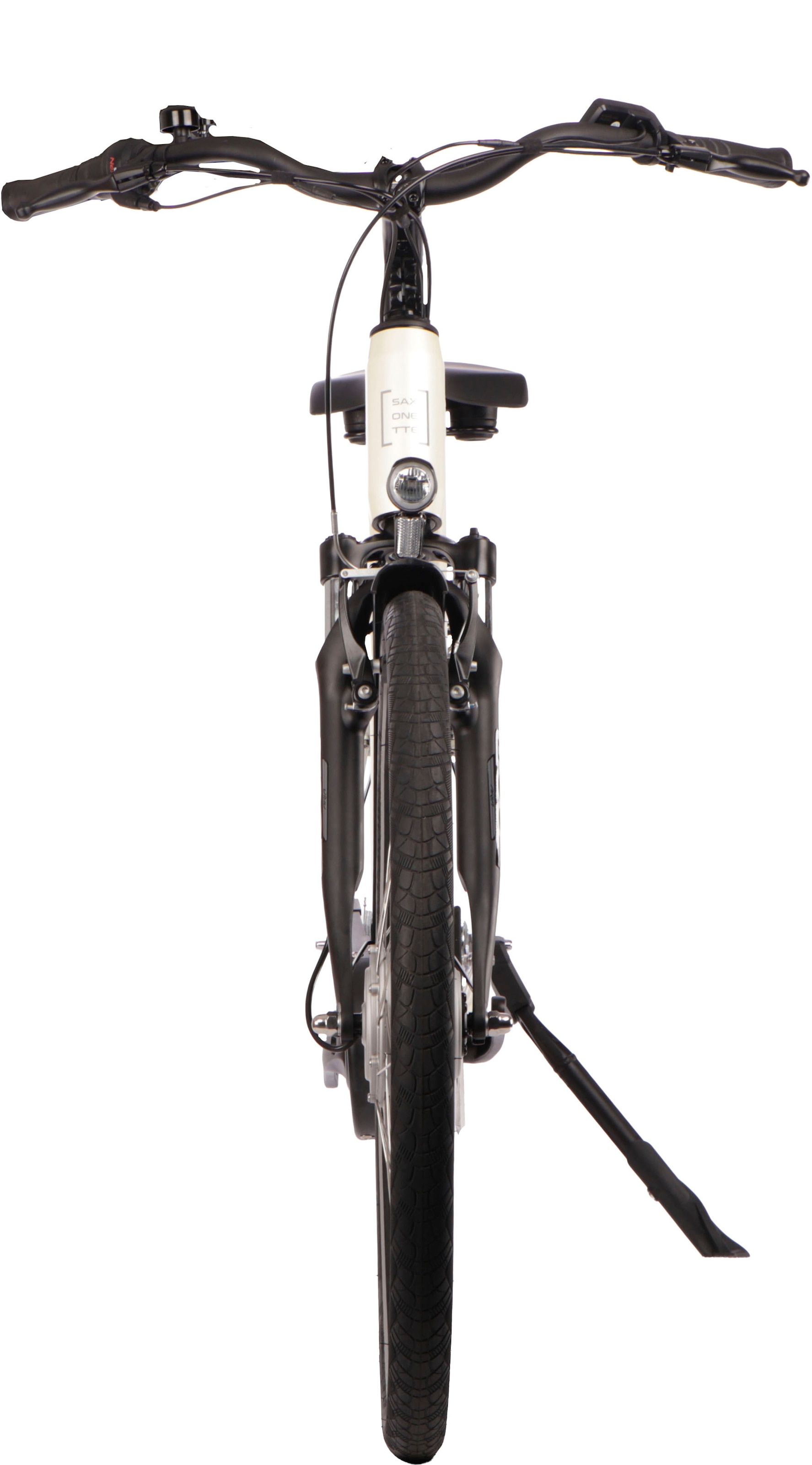 SAXONETTE E-Bike »SAXONETTE Comfort Plus 5.0 E-Bike Damen 28 Zoll«, 7 Gang, Shimano, Nexus 7 Gänge, Frontmotor 250 W, (Packung), (mit integr. Akku), Elektrofahrrad für Alltag und Einkauf