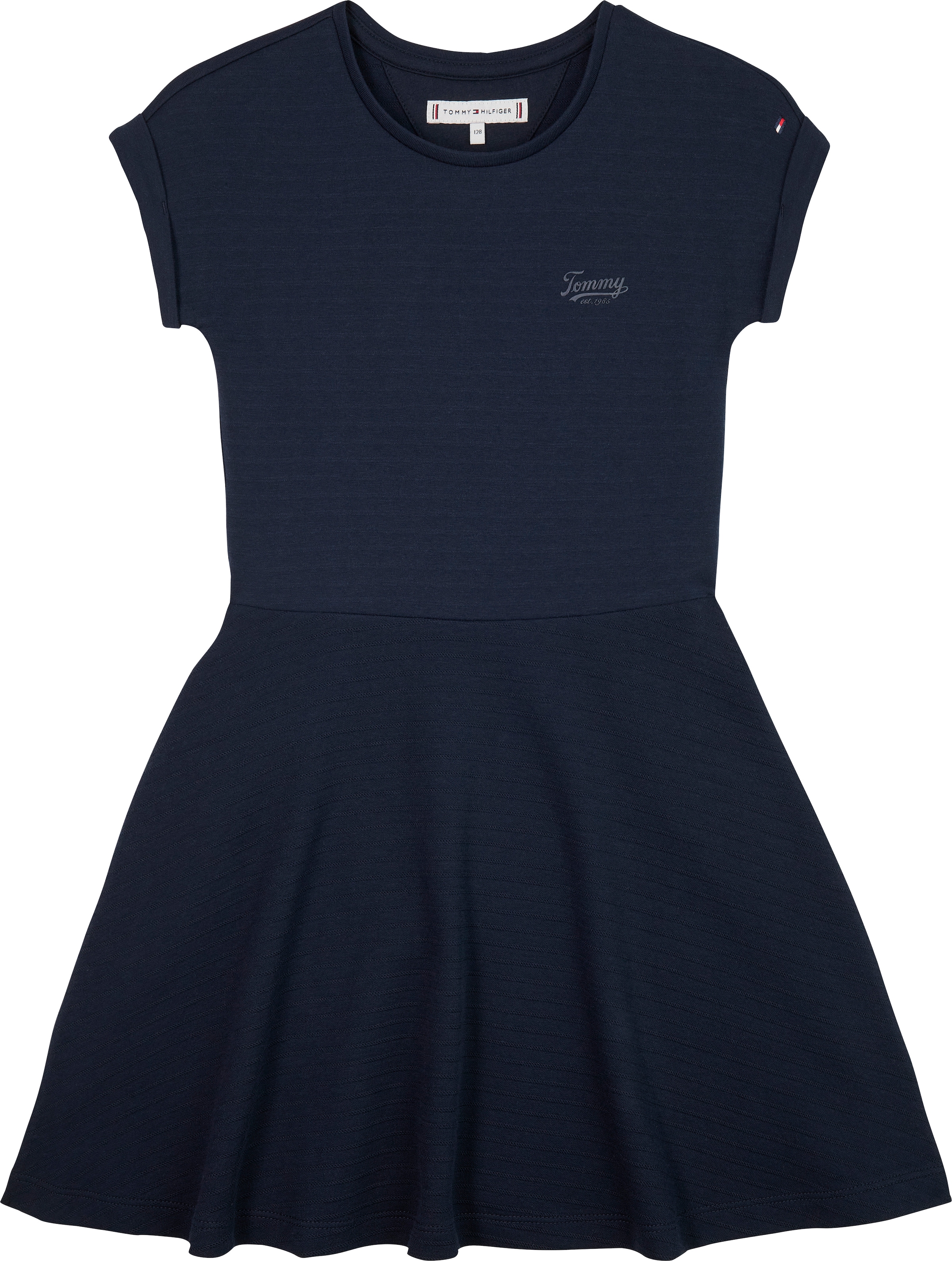 Tommy Hilfiger Jerseykleid »SPACER INTERLOCK DRESS«, für Kinder bis 16 Jahre, mit Logoschriftzug