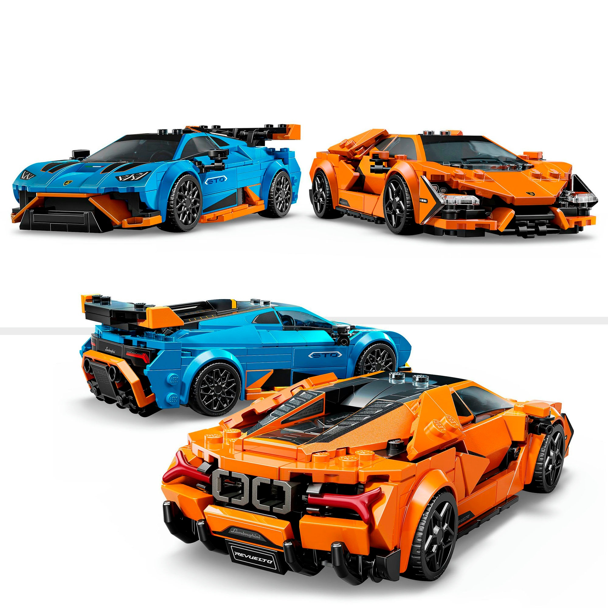 LEGO® Konstruktionsspielsteine »Lamborghini Revuelto und Huracán STO (77238), LEGO Speed Champions«, (607 St.), Made in Europe