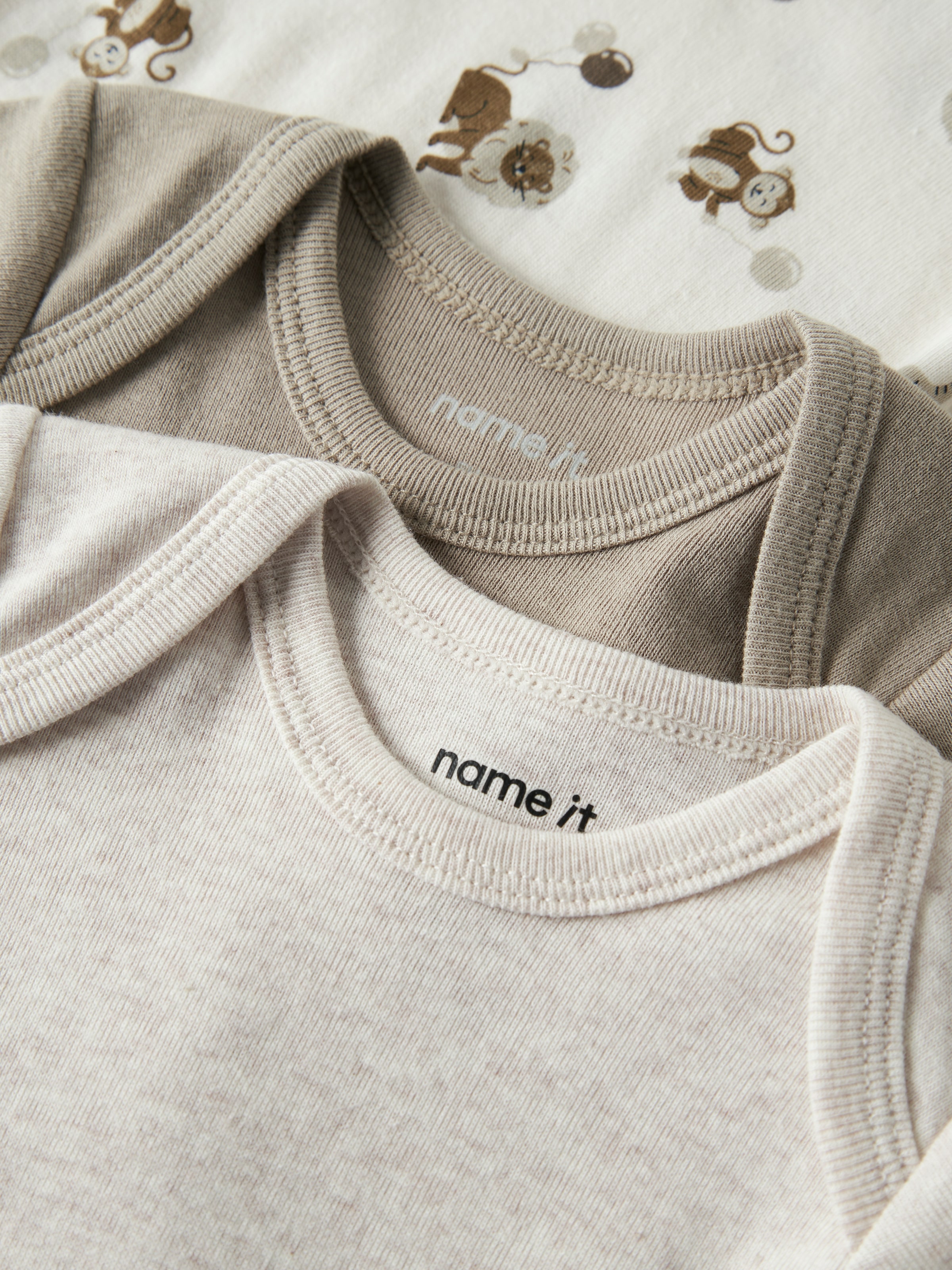 Name It Langarmbody »NBNBODY 3P LS ANIMAL NOOS« Packung, 3 tlg.