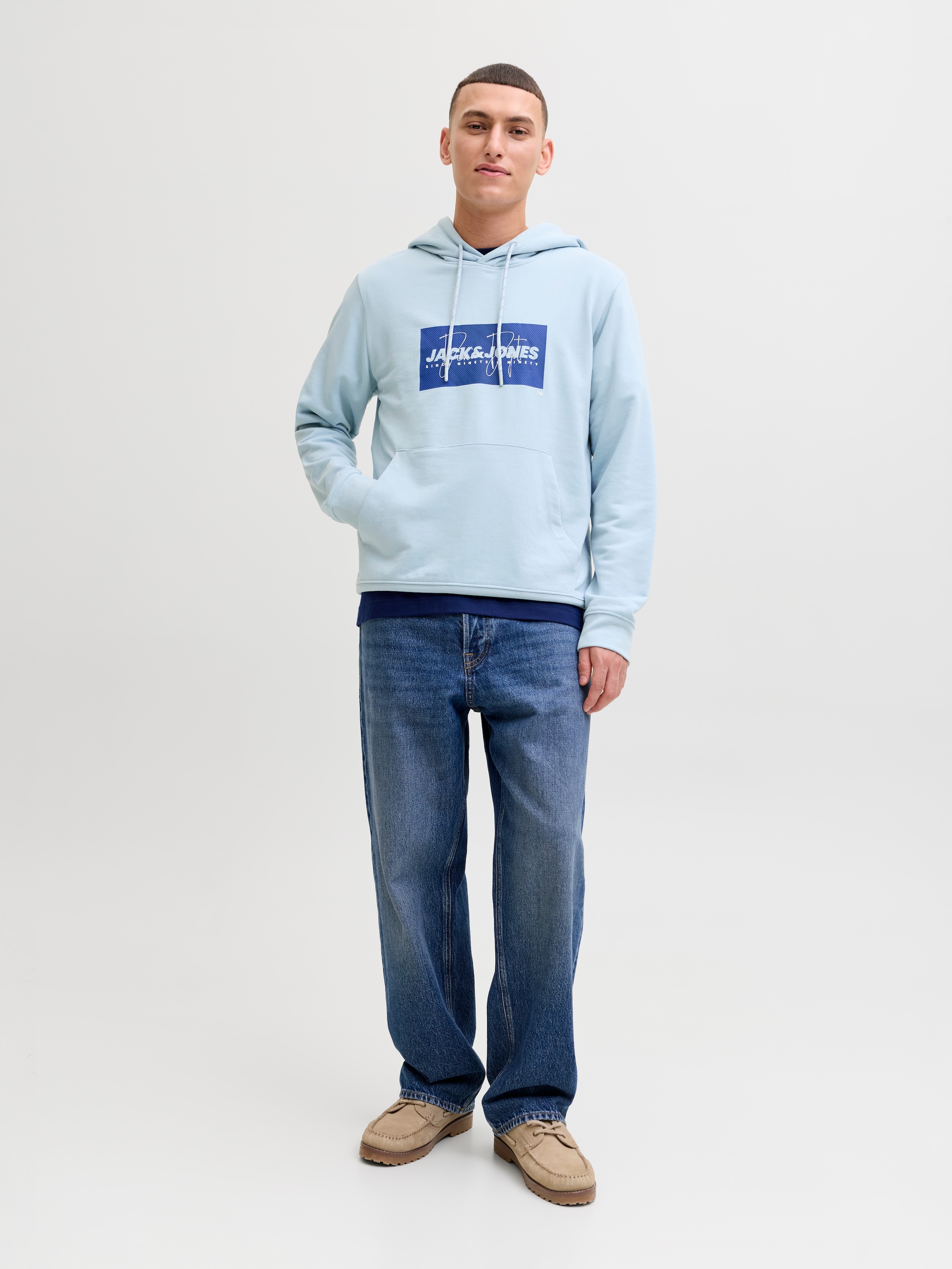 Jack & Jones Kapuzensweatshirt »JJCOLE PRINT SWEAT HOOD UNB«
