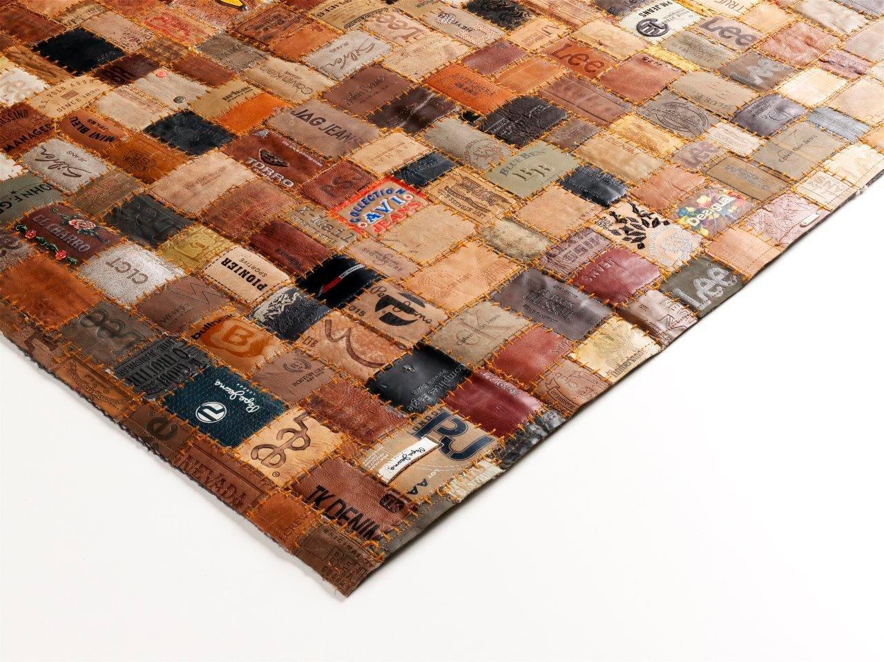 OCI DIE TEPPICHMARKE Labelstar Tapis en Cuir Multi-Marron 140x200cm 3