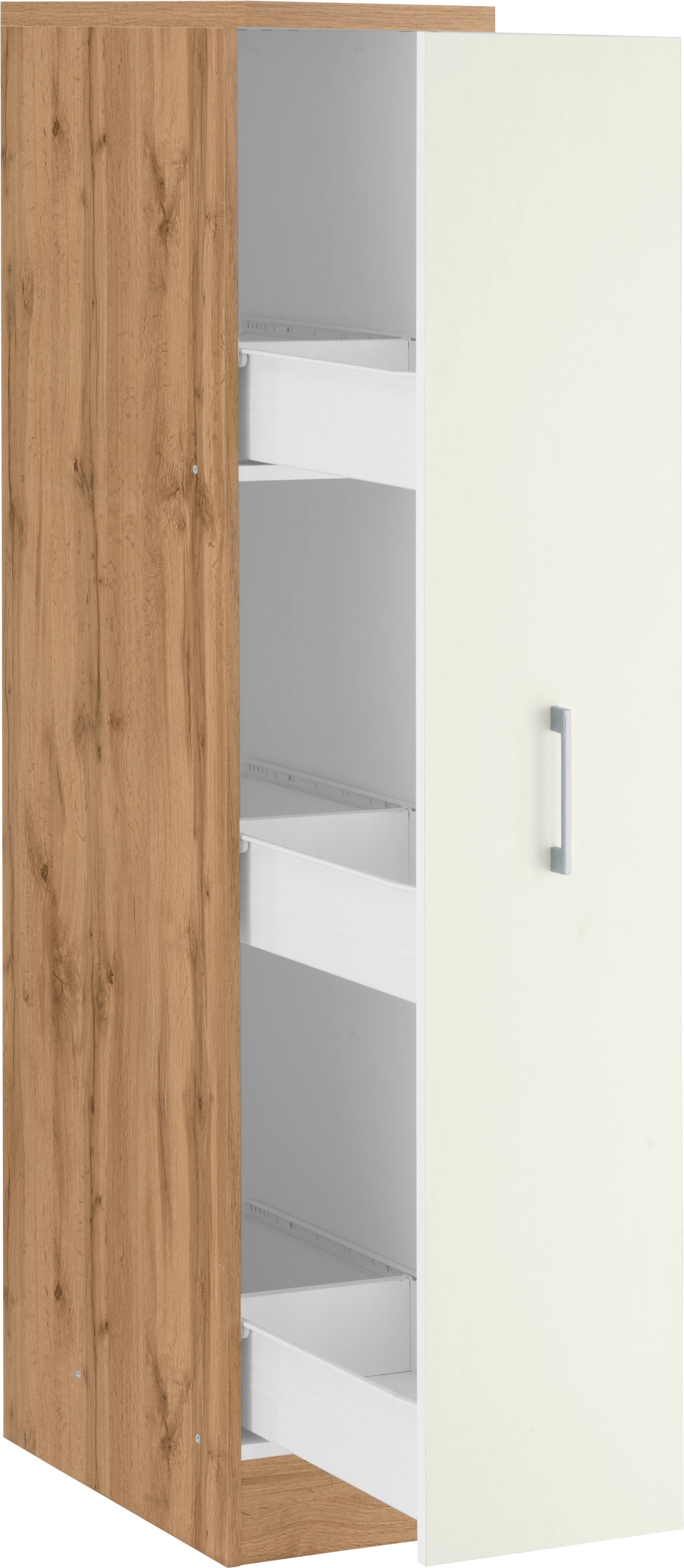 Thumbnail - KOCHSTATION Apothekerschrank "KS-Colmar" 30 cm breit, 165 cm hoch, mit 3 Ablagen, mit Metallgriff