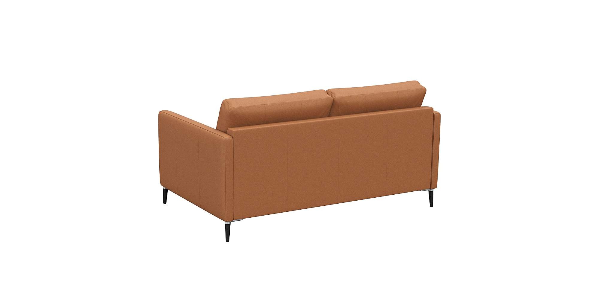 FLEXLUX 2-Sitzer »Fiore, super Sitzkomfort durch Kaltschaum im Sitz«, schmale Armlehnen, Füße Alu+schwarz