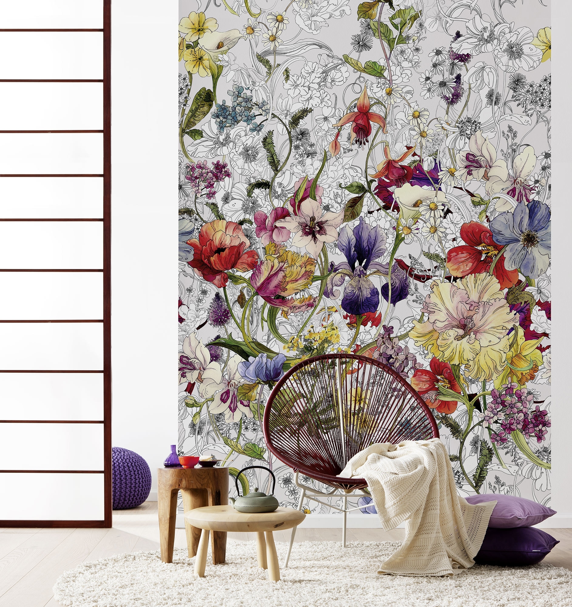 Komar Fototapete "Vlies Fototapete - Flora - Größe 200 x 250 cm" Motiv bedruckt glatt