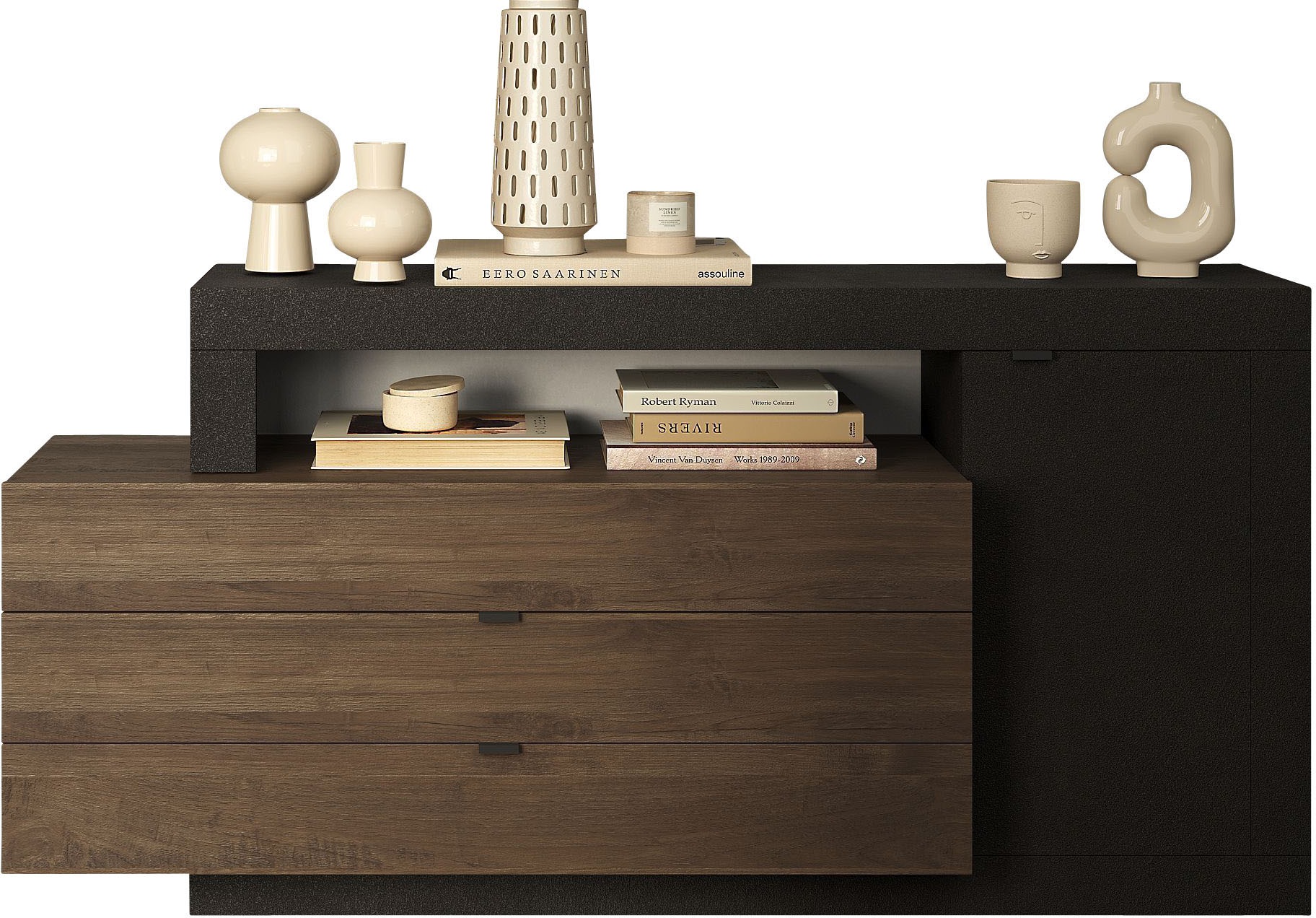 Home affaire Sideboard "Freedom" Breite 159 cm mit 1 Tür und 3 Schubkästen günstig online kaufen