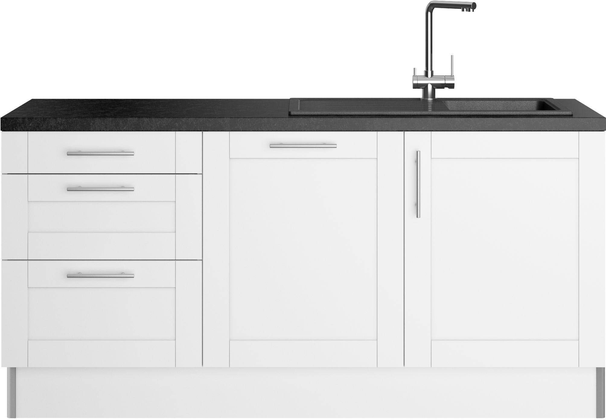 OPTIFIT Küche "Ahus", 180 cm breit, wahlw.mit E-Geräten, Soft Close Funktion, MDF Fronten