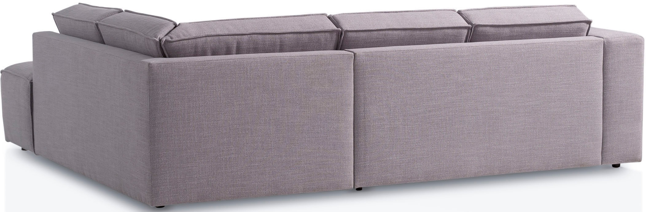 TRENDMANUFAKTUR Ecksofa »Dice, aktuelles Design, L-Form, mit komfortabler«, Sitztiefenverstellung und Kaltschaumpolsterung toller Sitzkomfort