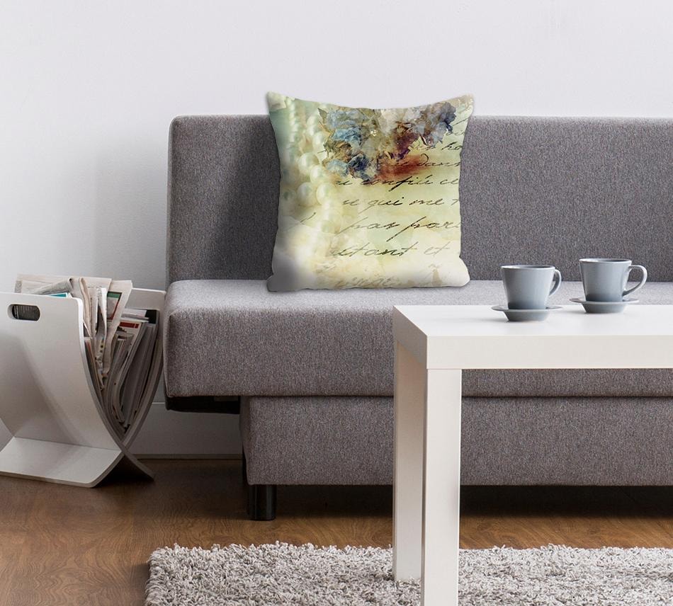 queence Dekokissen »»Handschrift«« Kissenhülle ohne Füllung, 1 Stück