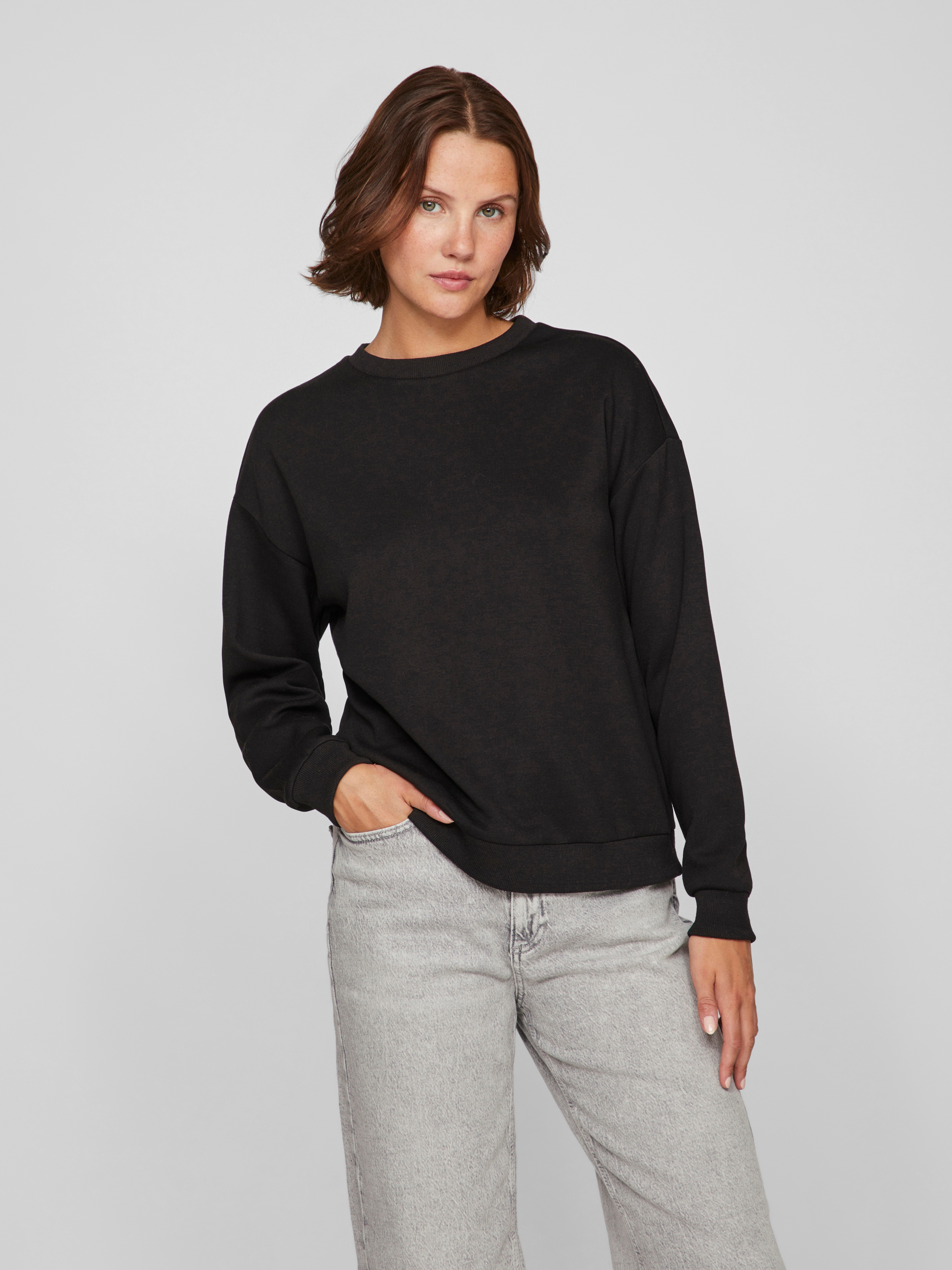 Vila "VISANDY L/S SWEAT TOP - NOOS", Viskosemischung, regular fit