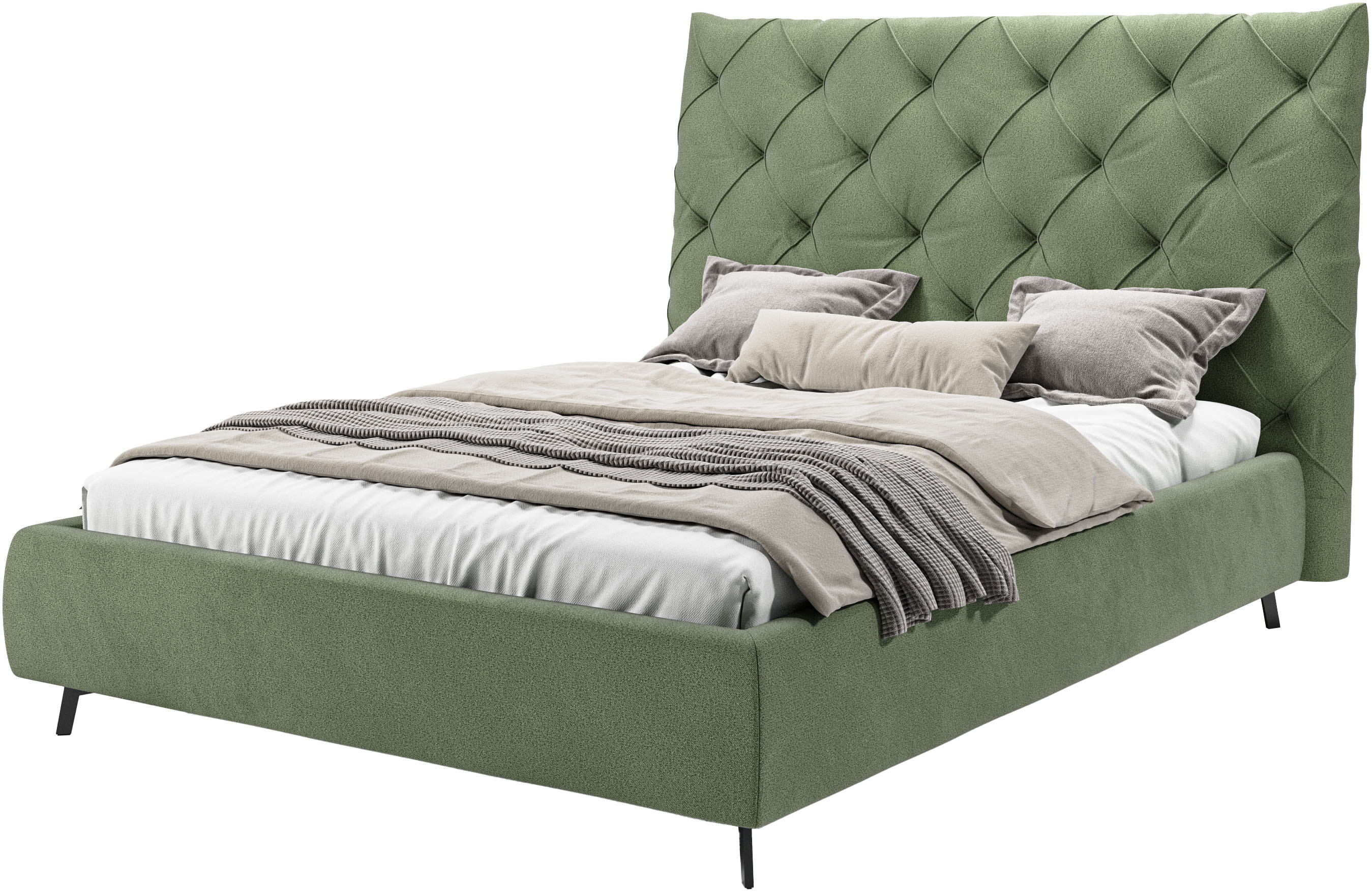 Home affaire Polsterbett "Maxime, in 4 Breiten bis 200cm, auch in Leder" Kopfteilhöhe 143 cm, belastbar bis 280 kg, auch in Überlänge 220cm