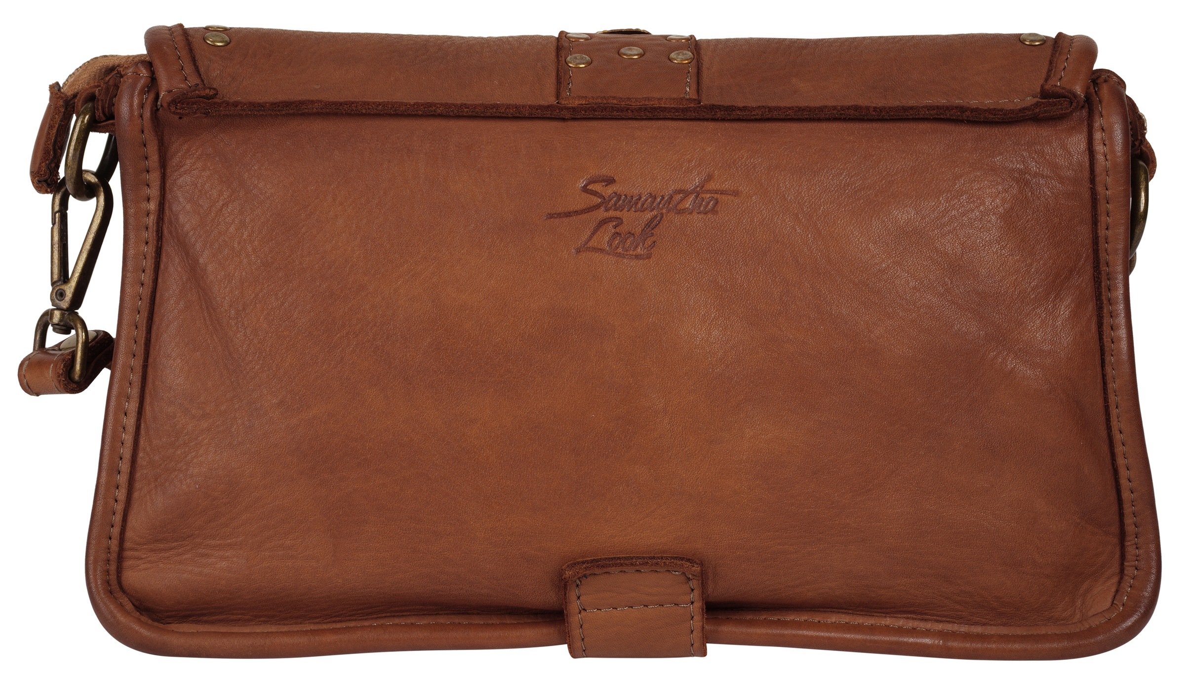 Samantha Look Henkeltasche echt Leder, Made in Italy