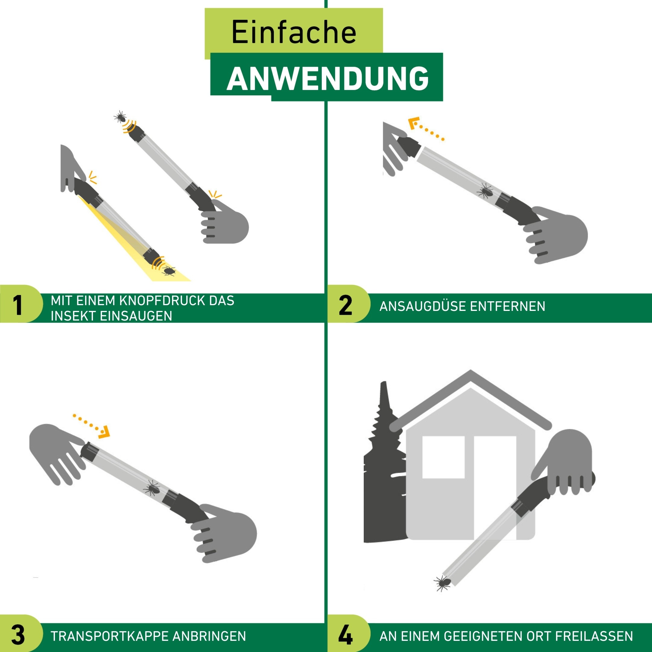 Windhager Insektenfalle »Spinnen- und Insektensauger« Insektensauger mit Led-Licht, für Indoor und Outdoor geeignet
