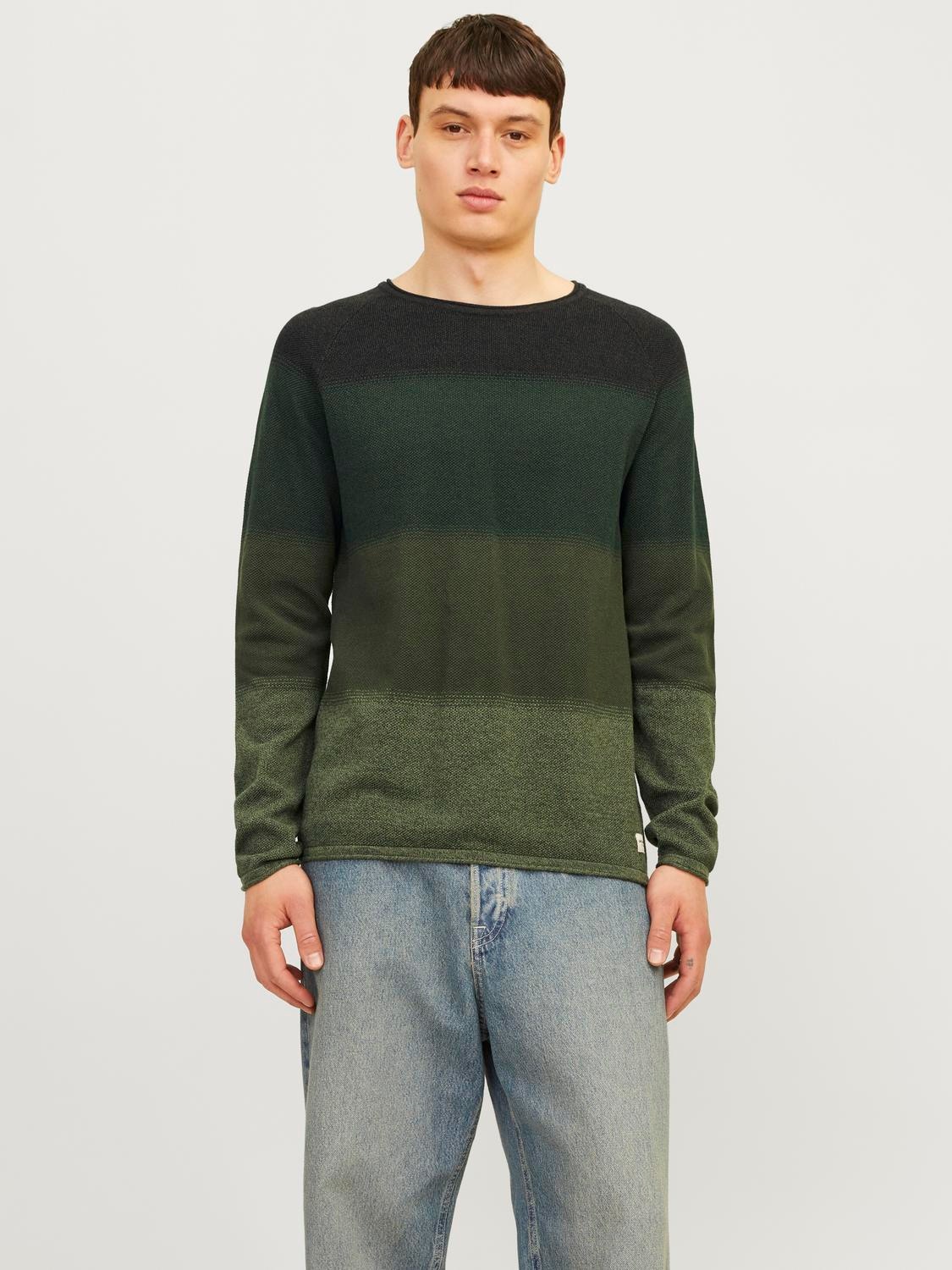 Jack & Jones Rundhalspullover "JJEHILL KNIT CREW NECK NOOS", mit Strukturst günstig online kaufen