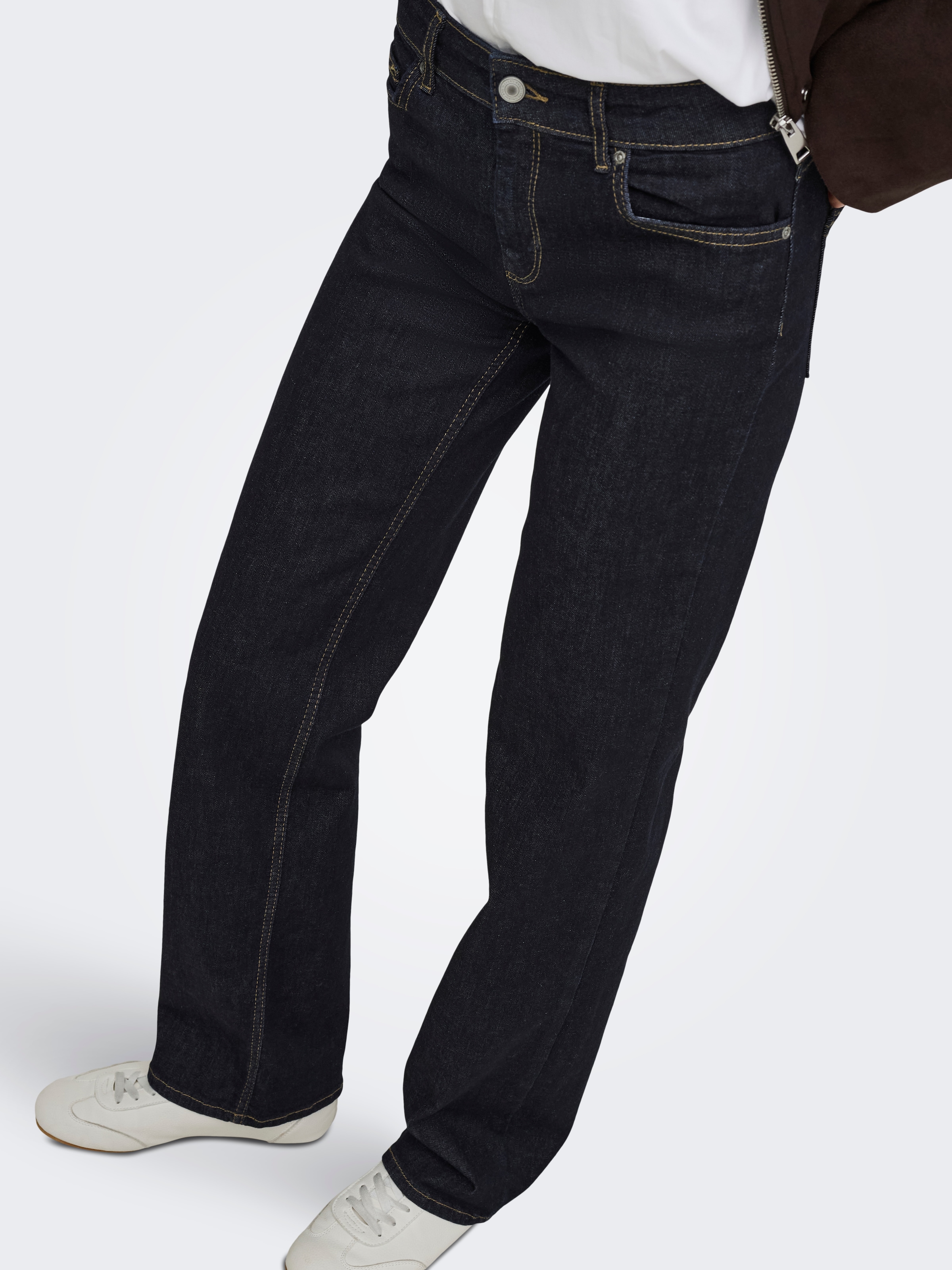 ONLY Straight-Jeans »ONLBLUSH MID STRAIGHT DNM TAI774 NOOS« Baumwollmischung