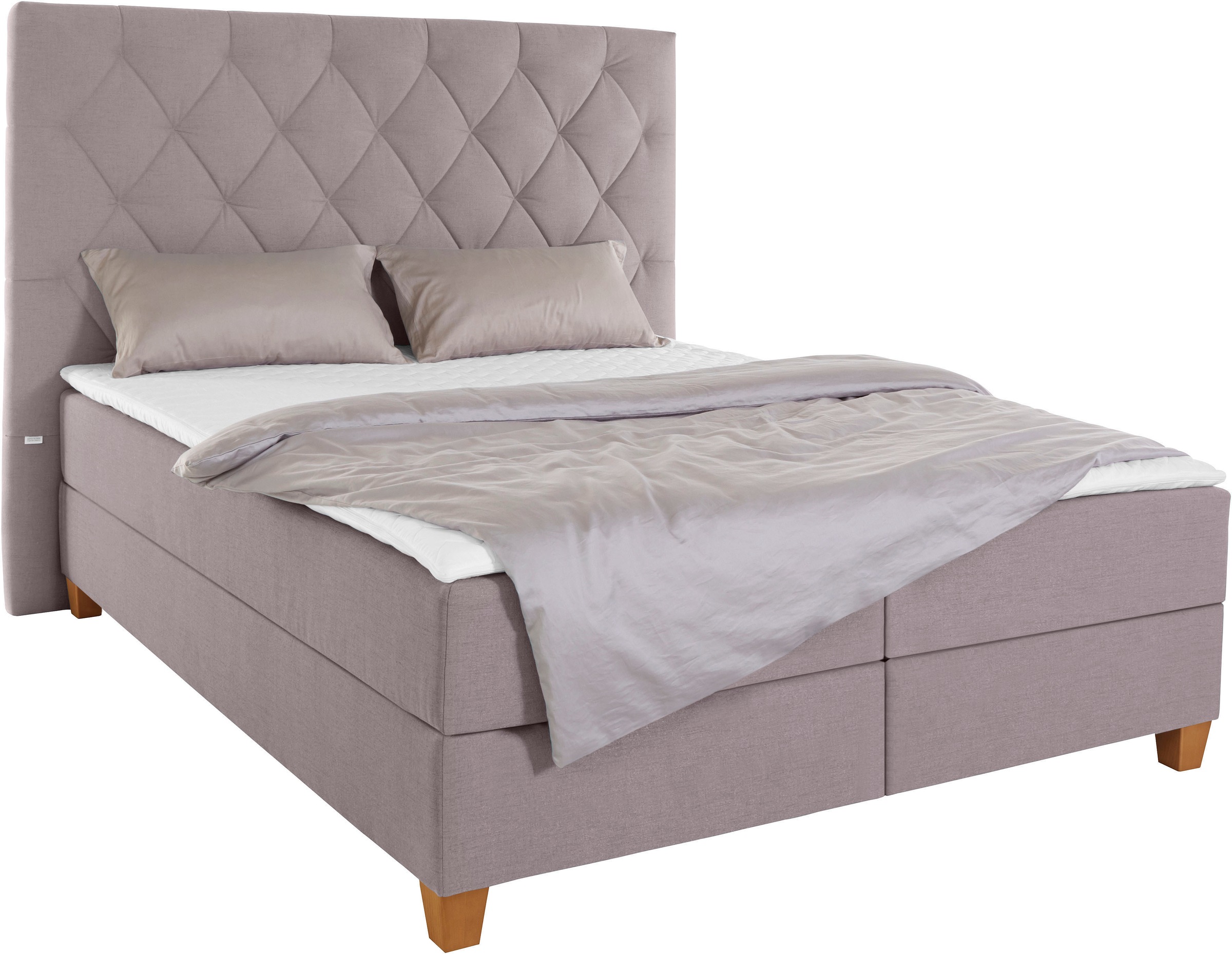 Guido Maria Kretschmer Home&Living Boxspringbett »Harmones hoch«, in 3 Breiten, Härtegrad auch im Mix mit je 1 Matratze in H2 und H3