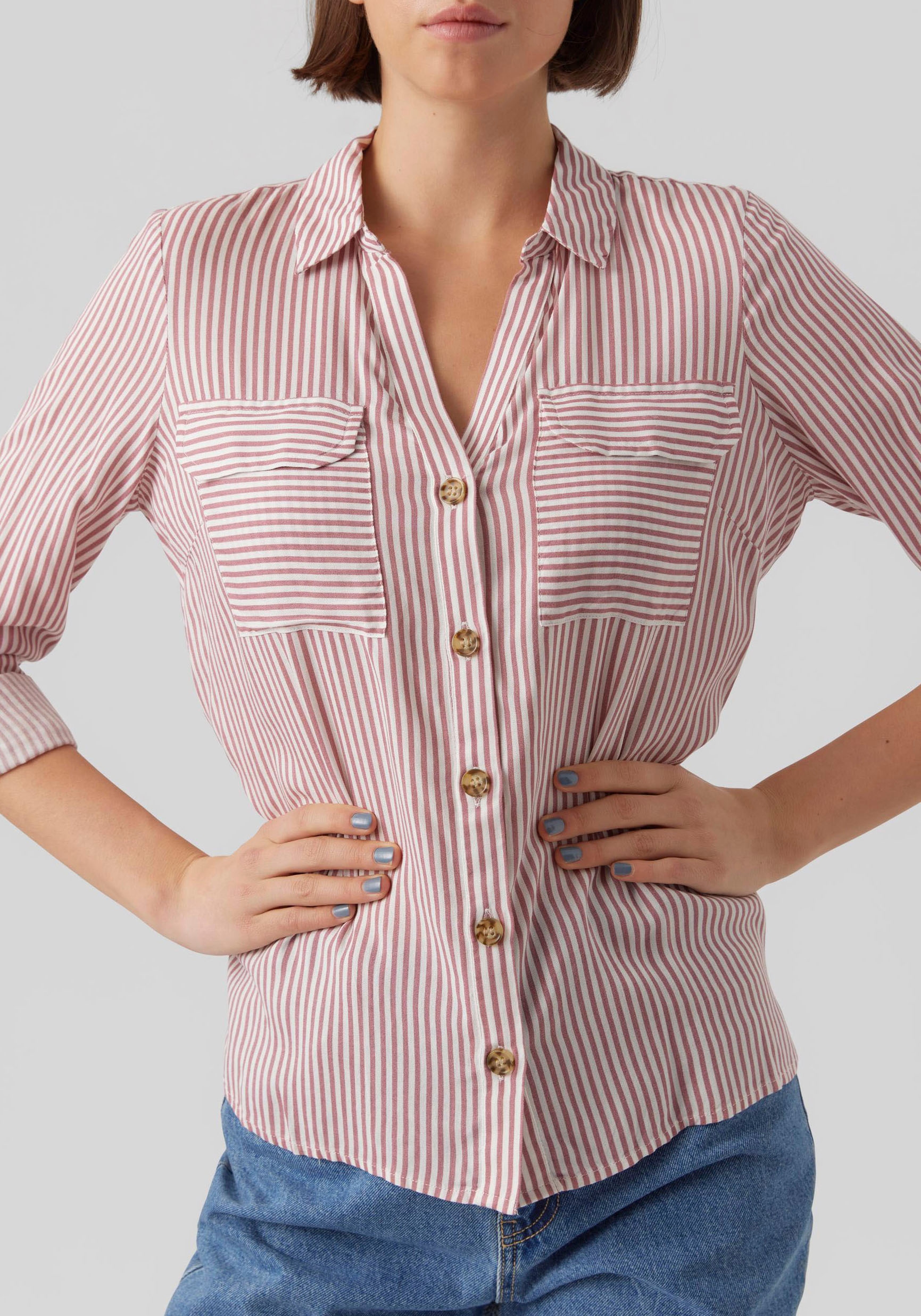 Vero Moda Hemdbluse »VMBUMPY L/S SHIRT NEW WVN GA NOOS«