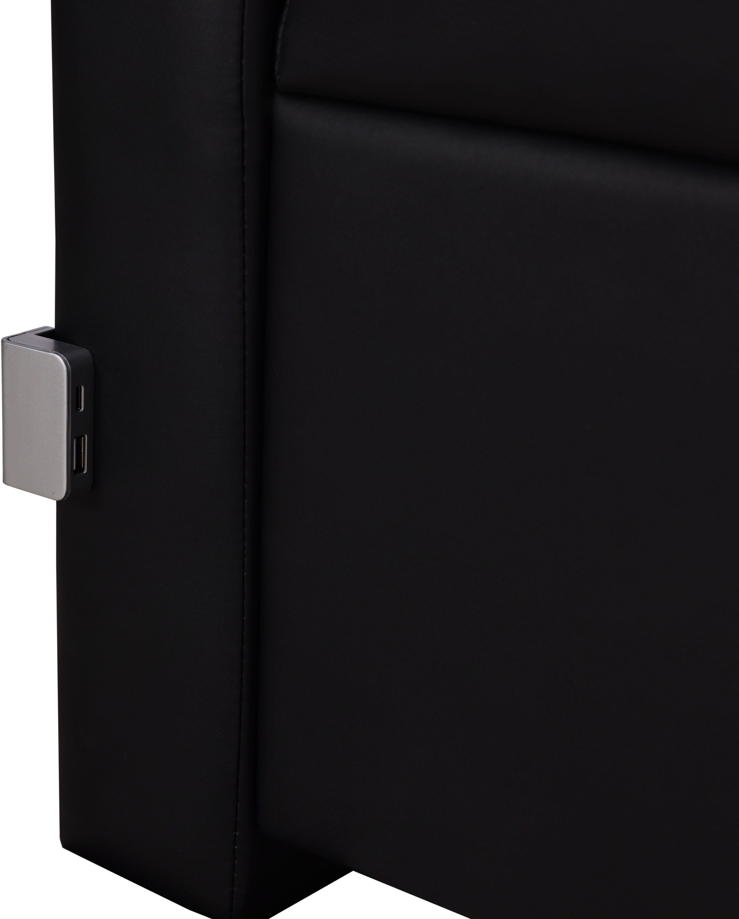 Home affaire Boxbett »GALAXY inkl. Bettkasten, mit grüner LED-Beleuchtung, Breite: 120cm« Gamingbett mit Kunstlederbezug in schwarz, inkl. Topper