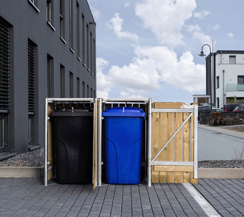 Hide Mülltonnenbox, für 2 x 240 l, natur