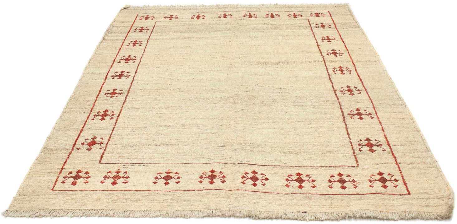 morgenland Wollteppich »Gabbeh Teppich handgeknüpft beige«, rechteckig,  handgeknüpft auf Rechnung | BAUR