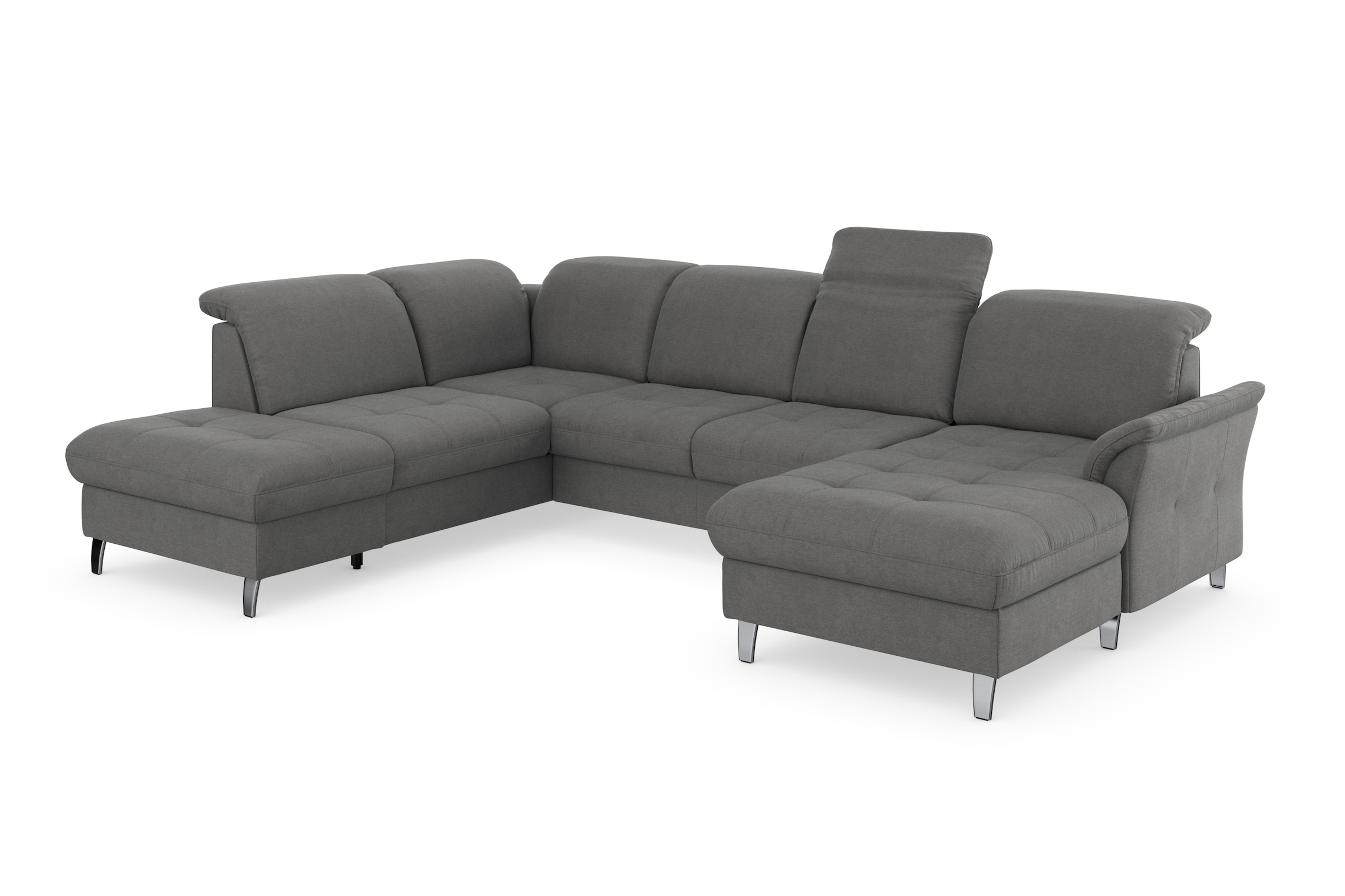 sit&more Wohnlandschaft »Maggiore U-Form«, wahlweise mit Kopfteilverstellung, Bettfunktion und Stauraum