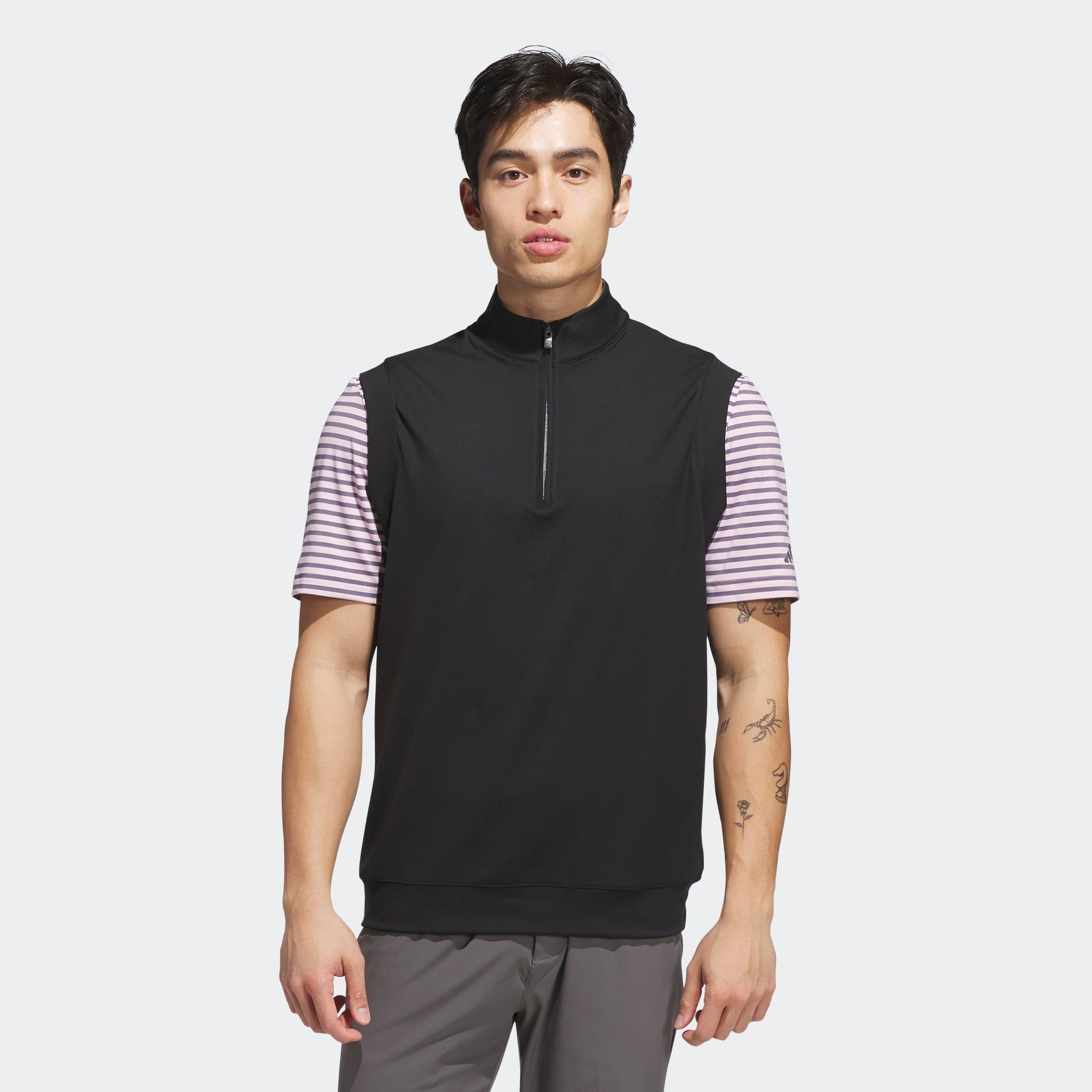 adidas Performance Funktionsweste "ULTIMATE365 CLASSIC QUARTER-ZIP VEST" für Golf, mit Reißverschluss, aus Polyester und Elasthan
