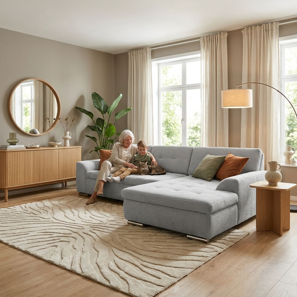 OTTO home "Torrnby 268 x 178 cm, mit Steppungen, modern & stabil" L-Form, aus haustierfreundlichem Pet Friendly Bezug