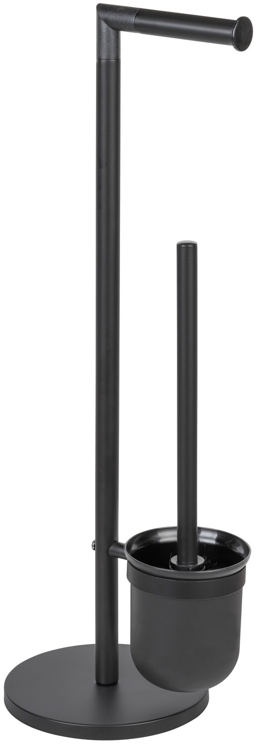 Thumbnail - WENKO WC-Garnitur "Parus" aus Stahl Toilettenpapierhalter mit WC-Bürstenhalter und WC-Bürste, freistehend