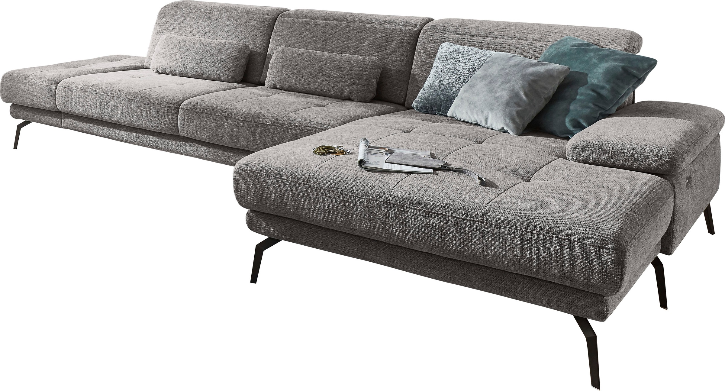Die PlanBar Ecksofa "MP-IN20126 L-Form mit Federkern-Polsterung", mit Kopft günstig online kaufen