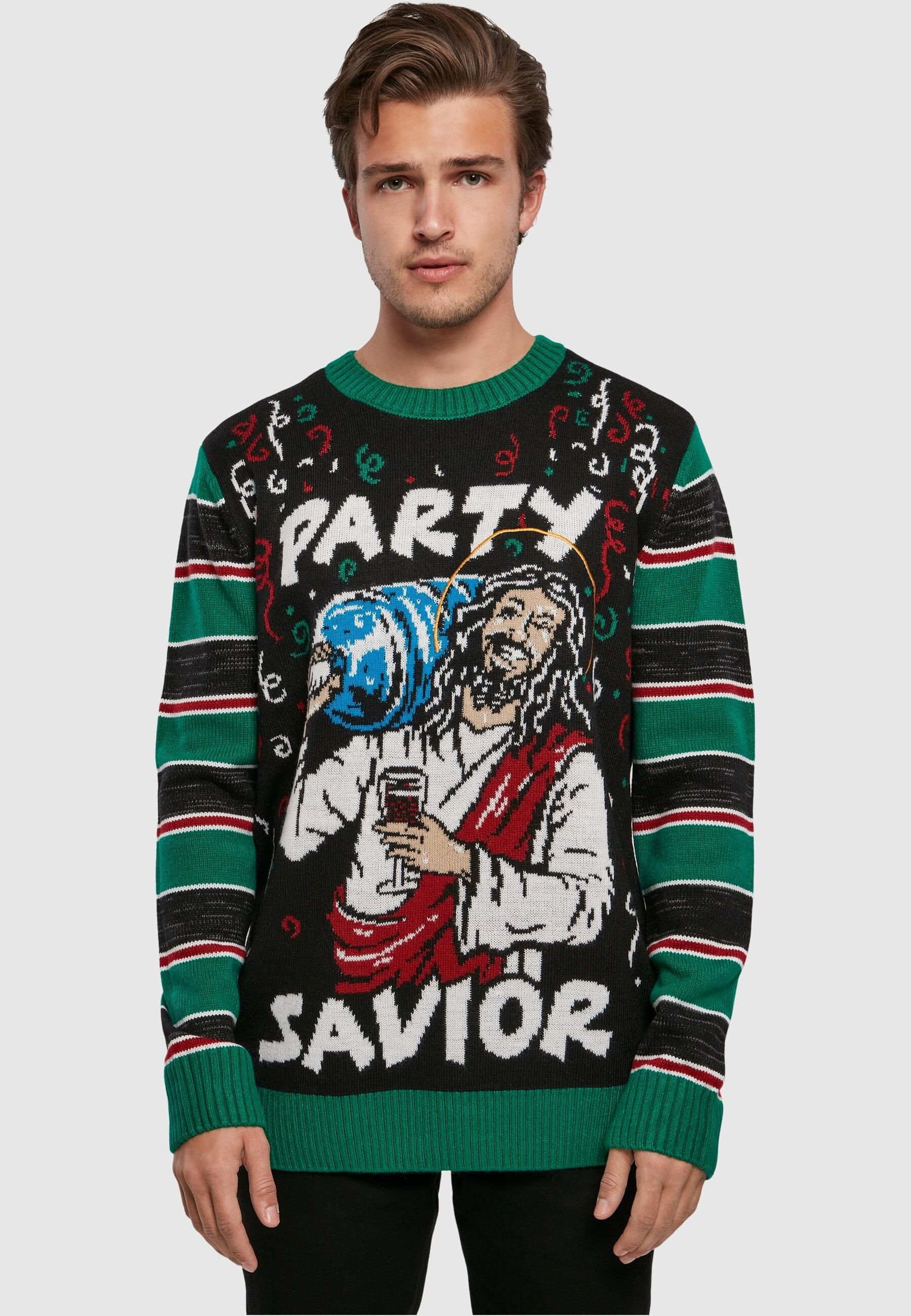 URBAN CLASSICS Rundhalspullover »Urban Classics Herren Savior Christmas Sweater«, (1 tlg.)