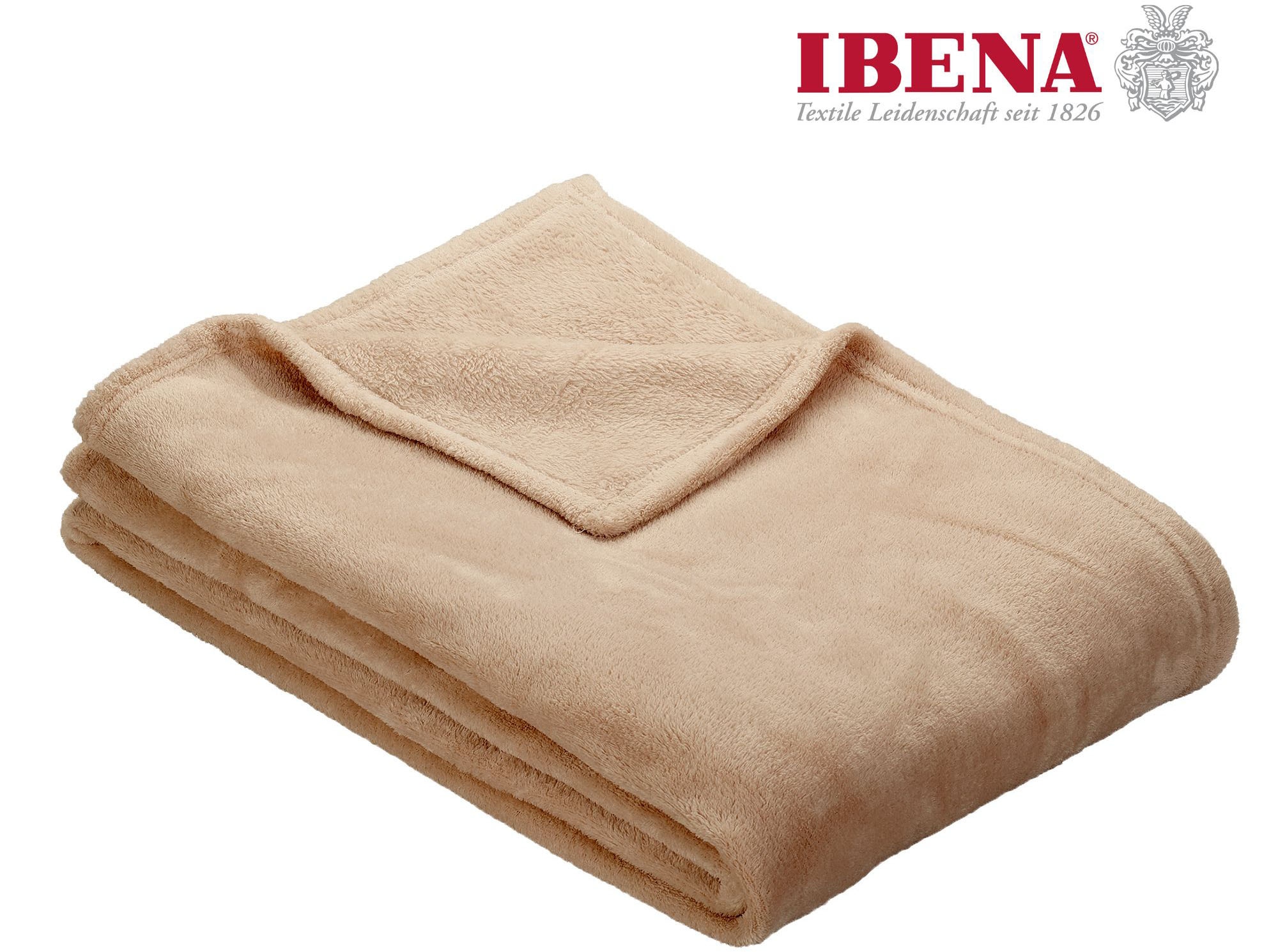 IBENA Wohndecke "Uni Fleecedecke Olbia", einfarbig schick, Kuscheldecke