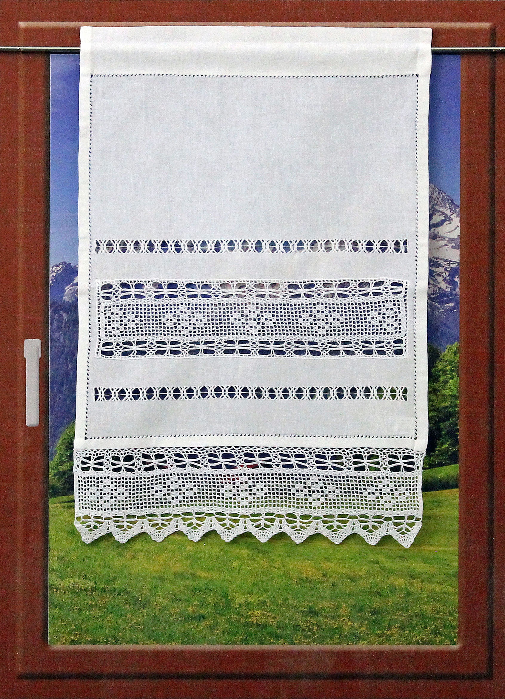 HOSSNER - ART OF HOME DECO Panneaux »Birnhorn«, (1 St.), Häkelspitze - ECHTE Handarbeit
