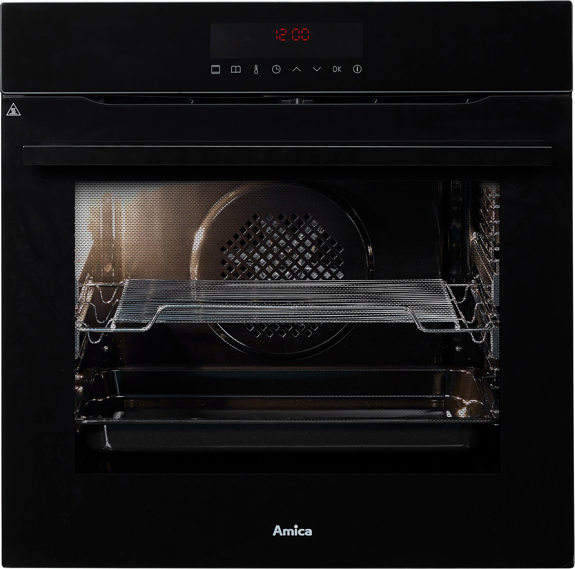 AMICA Pyrolyse Backofen "EBPX 946 610 S", B:59,5cm H:59,5cm T:57,5cm, schwarz, Backöfen, Viel Platz und kaum Putzen dank selbstreinigendem Backofen
