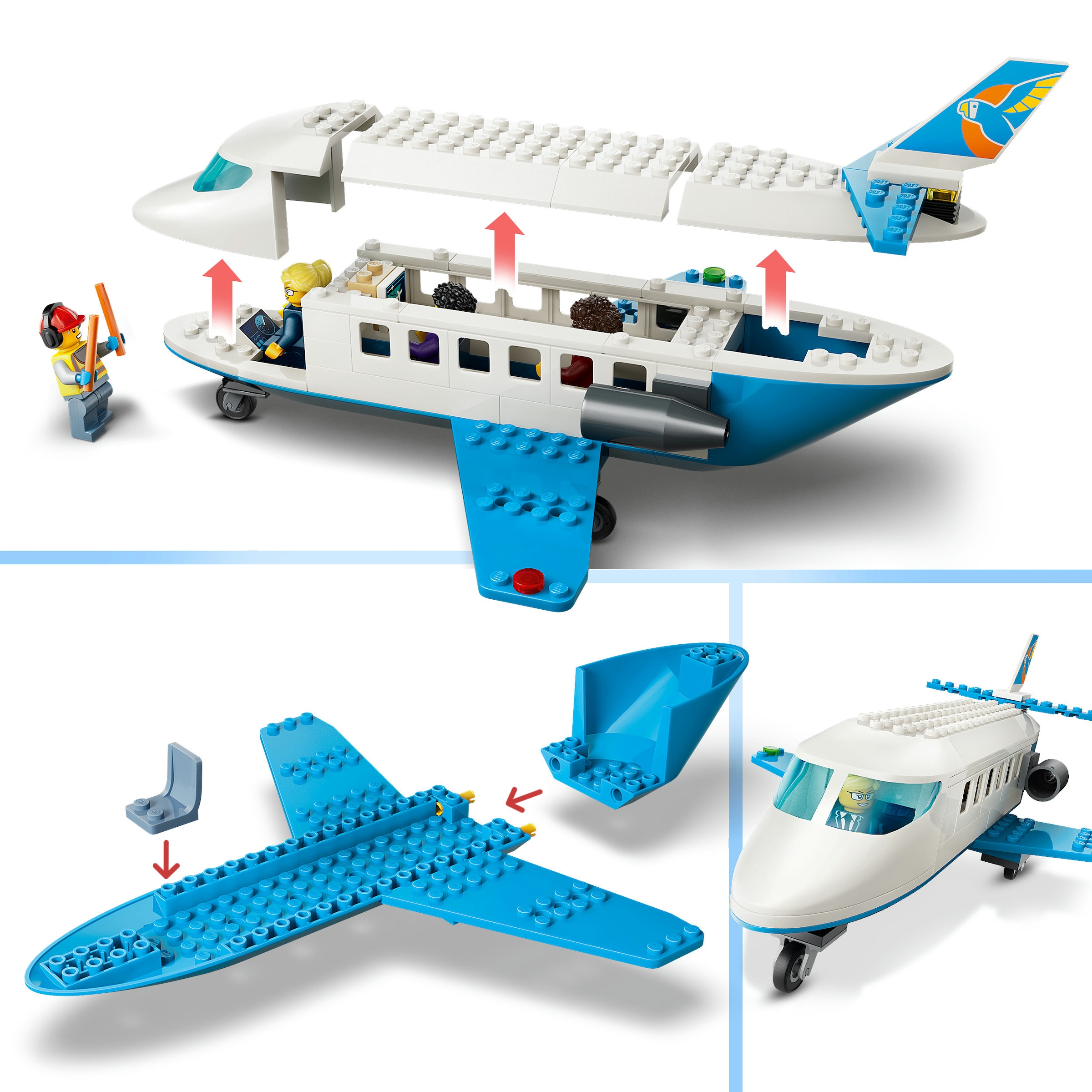 LEGO® Konstruktionsspielsteine »Passagierjet (60492), LEGO City« Made in Europe