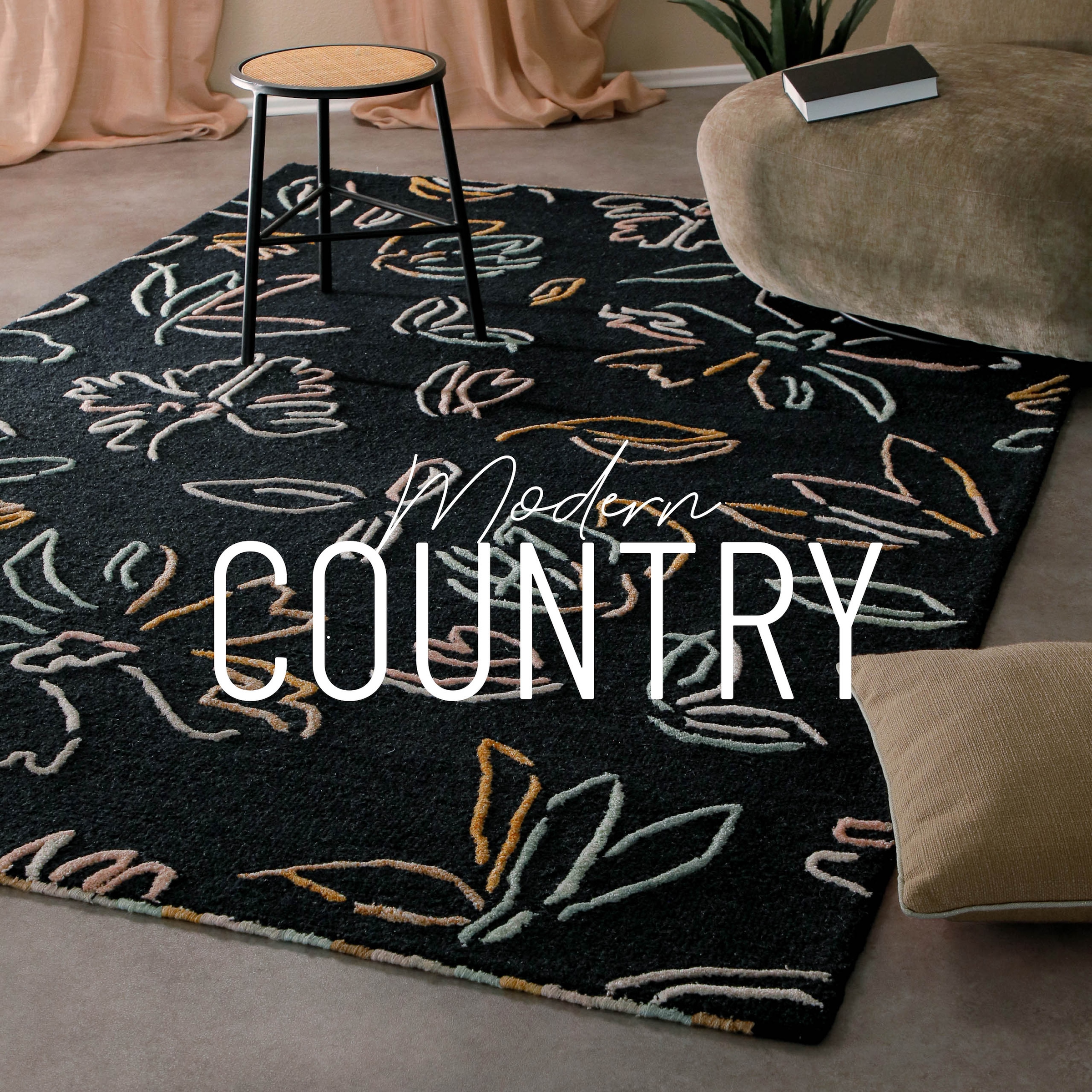 Wecon home "Vee" rechteckig 10 mm Höhe Wollteppich, floral, hochwertig, pflegeleicht, modern, handgetuftet