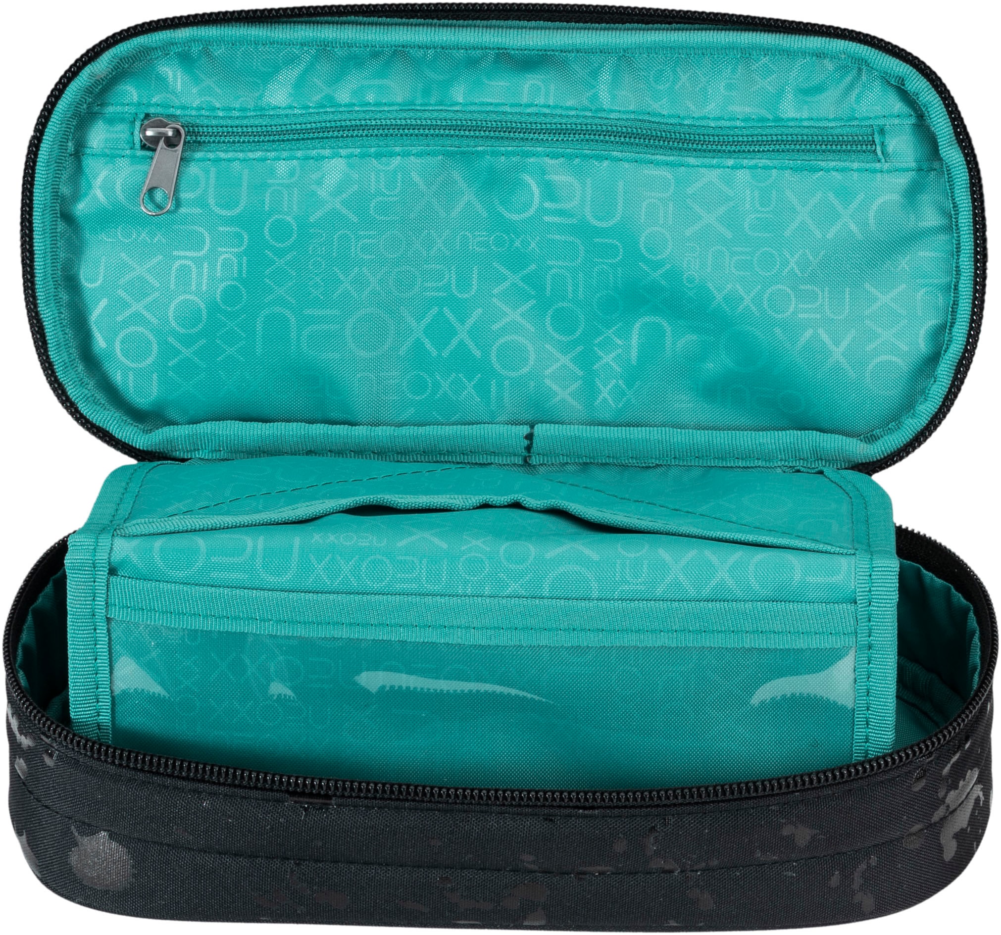 neoxx Schreibgeräteetui »Schlamperbox, Jump, Splash Black«, teilweise aus recyceltem Material
