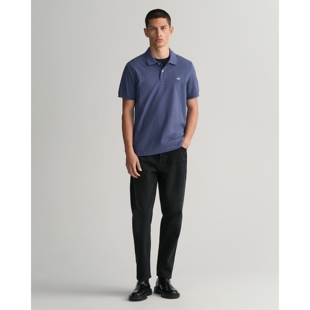 Gant Poloshirt »REGULAR ORIGINAL PIQUE SS RUGGER«, mit Logo und Flachstrickkragen 100% Baumwolle Pique