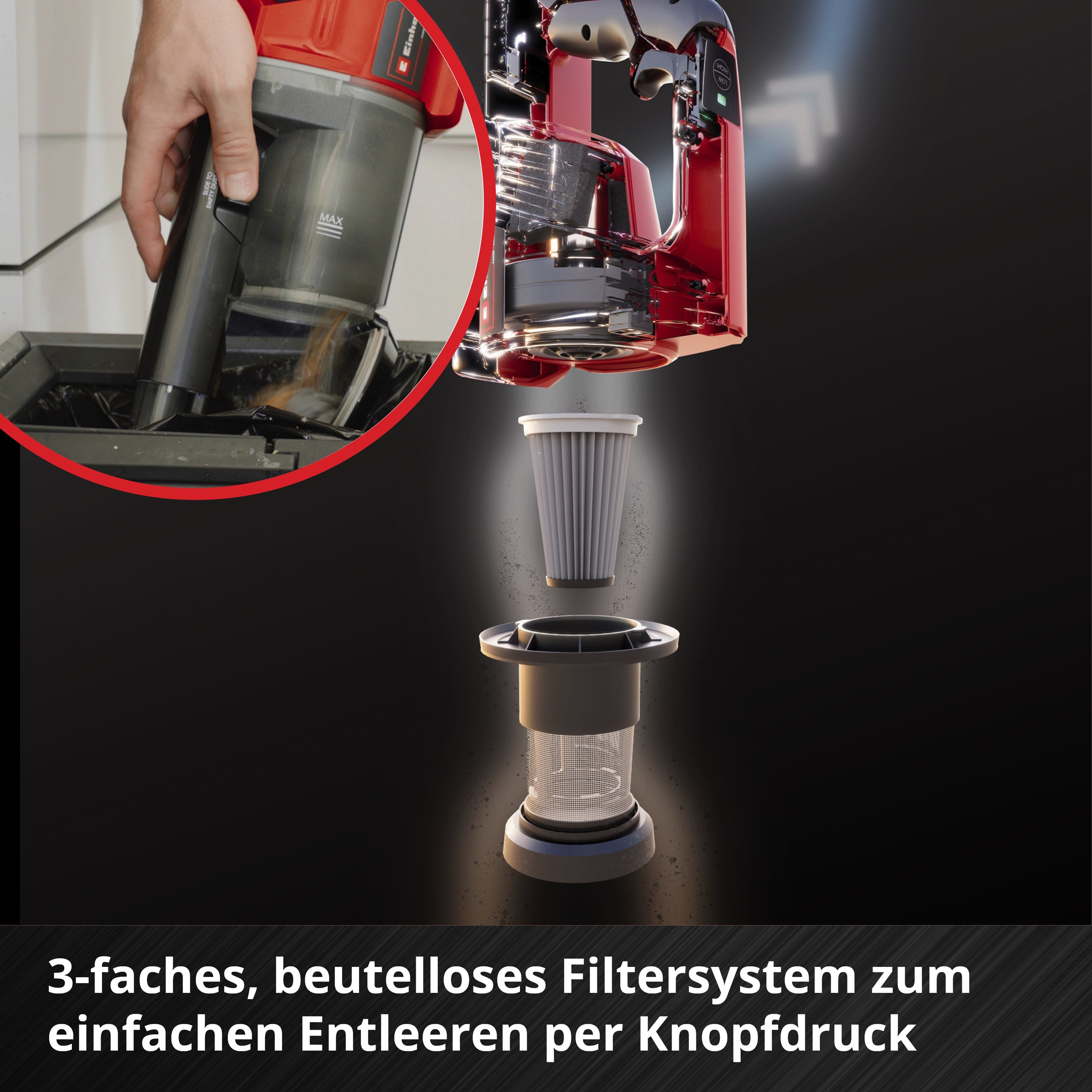 Einhell Akku-Stielstaubsauger »»TE-SV 18 Li« (1x4,0Ah)«, mit Akku