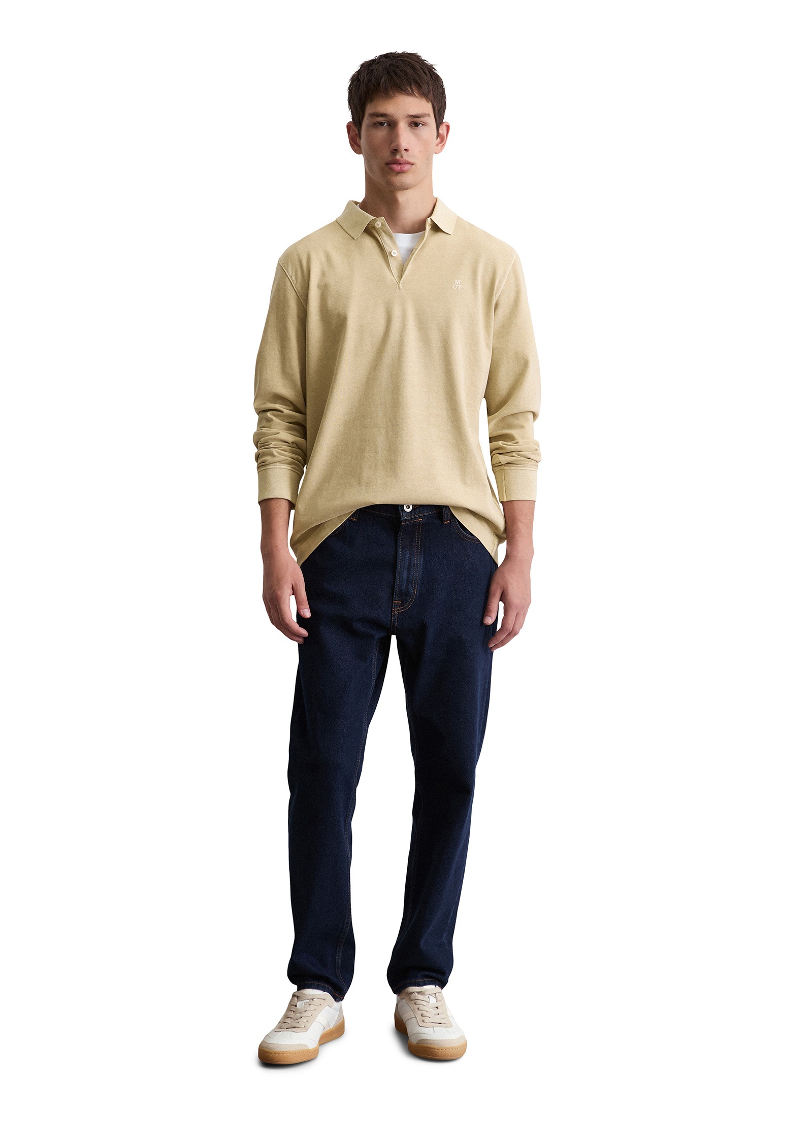Marc O'Polo Langarm-Poloshirt »aus reiner Bio-Baumwolle«
