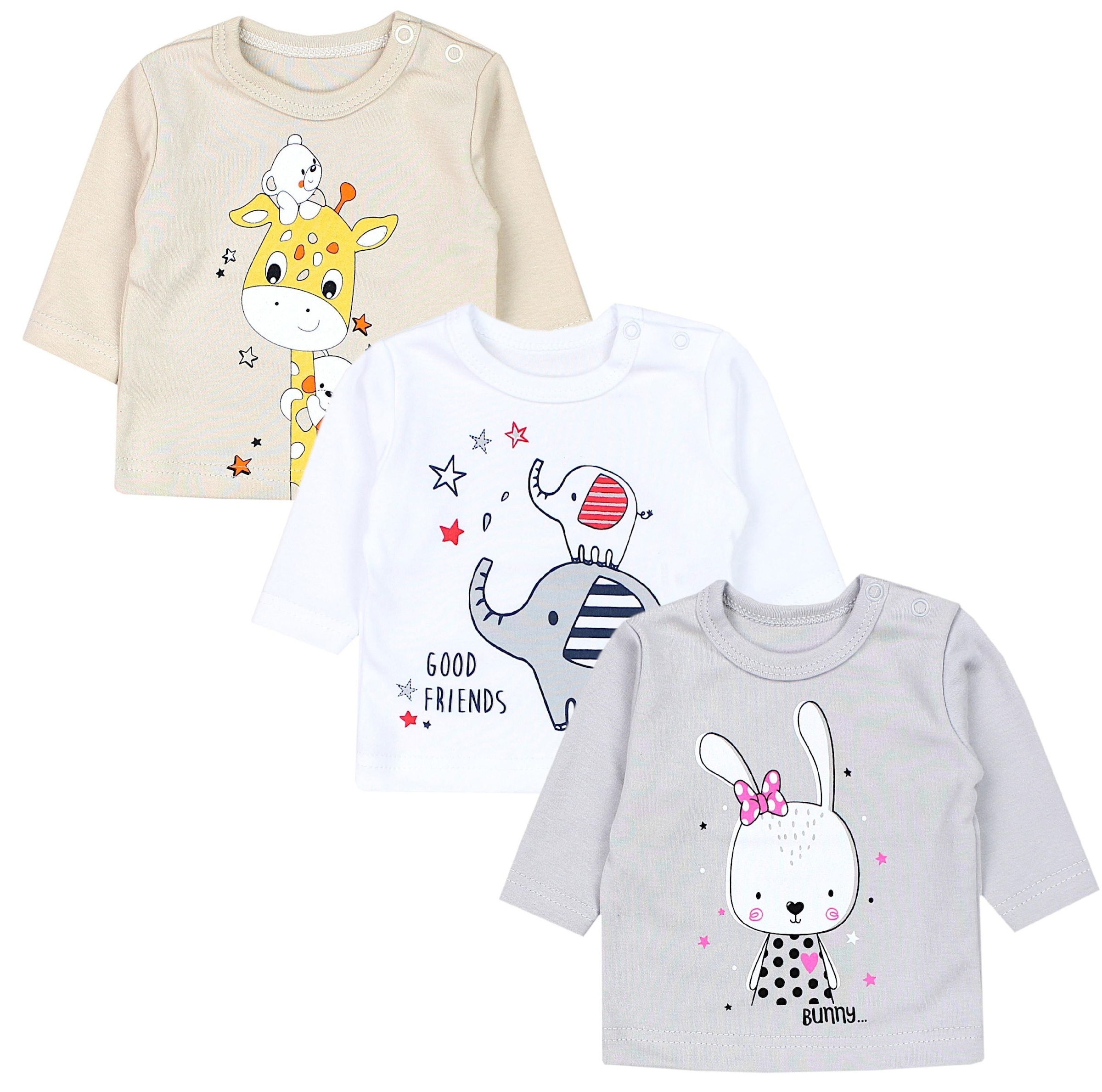 TupTam Langarmshirt "Shirt Unisex Baby Langarmshirt mit Spruch Aufdruck 3er Set"