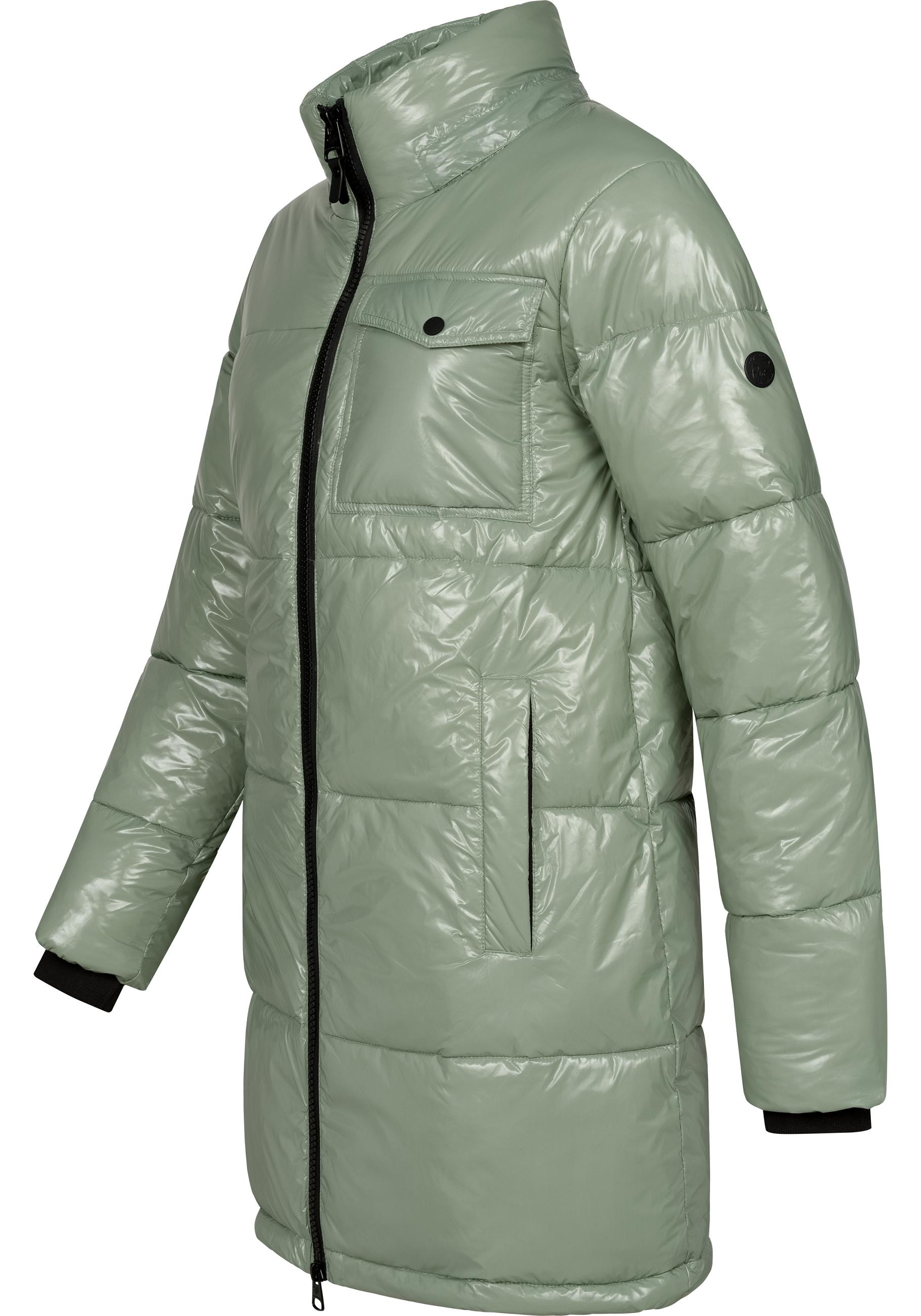 Ragwear Wintermantel »Roobie Long«, super stylischer, gänzender Damen Steppmantel