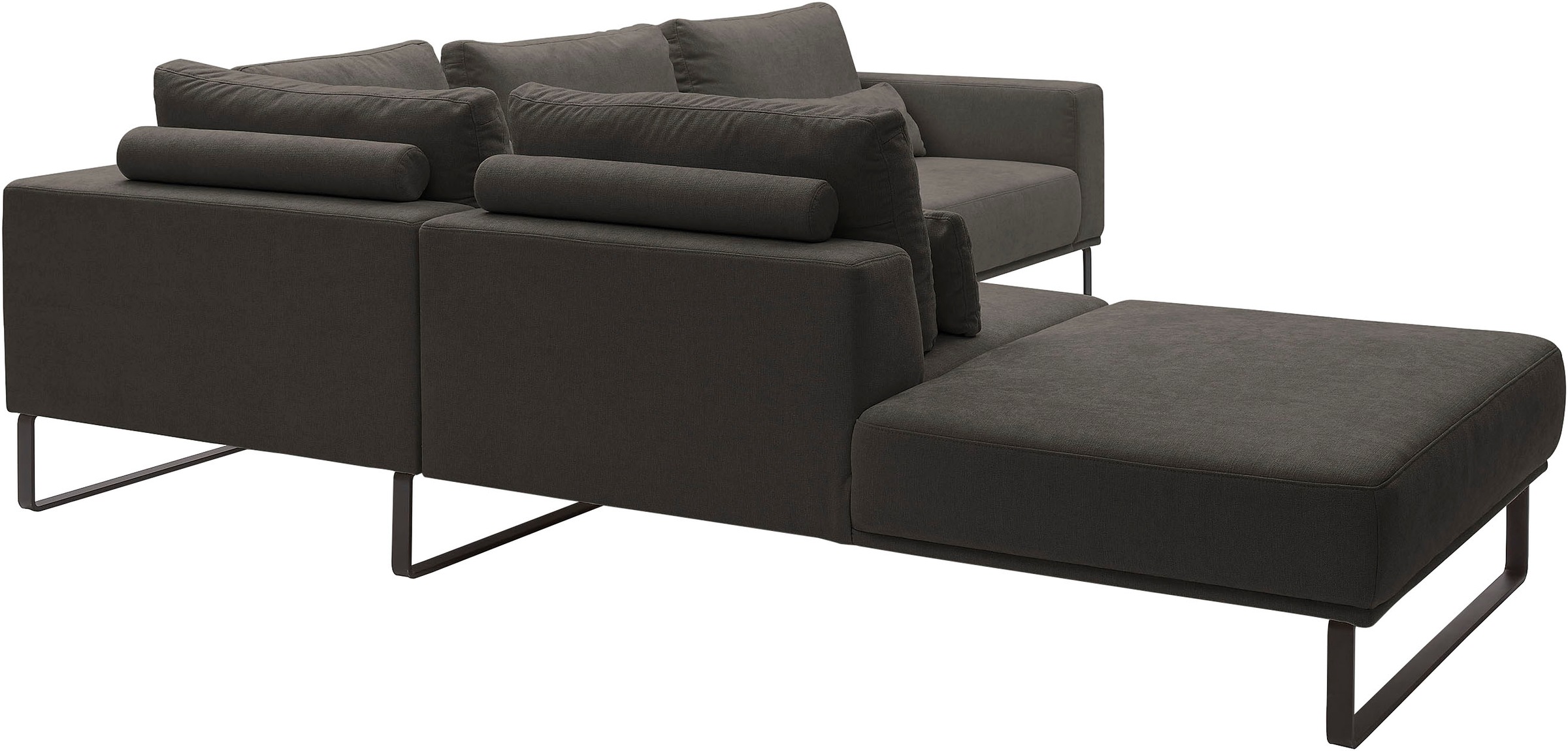 Musterring Ecksofa »JustB! PM100« wahlweise mit Funktion und Kissen, mit Metallkufe, Maße 200 x 308 cm
