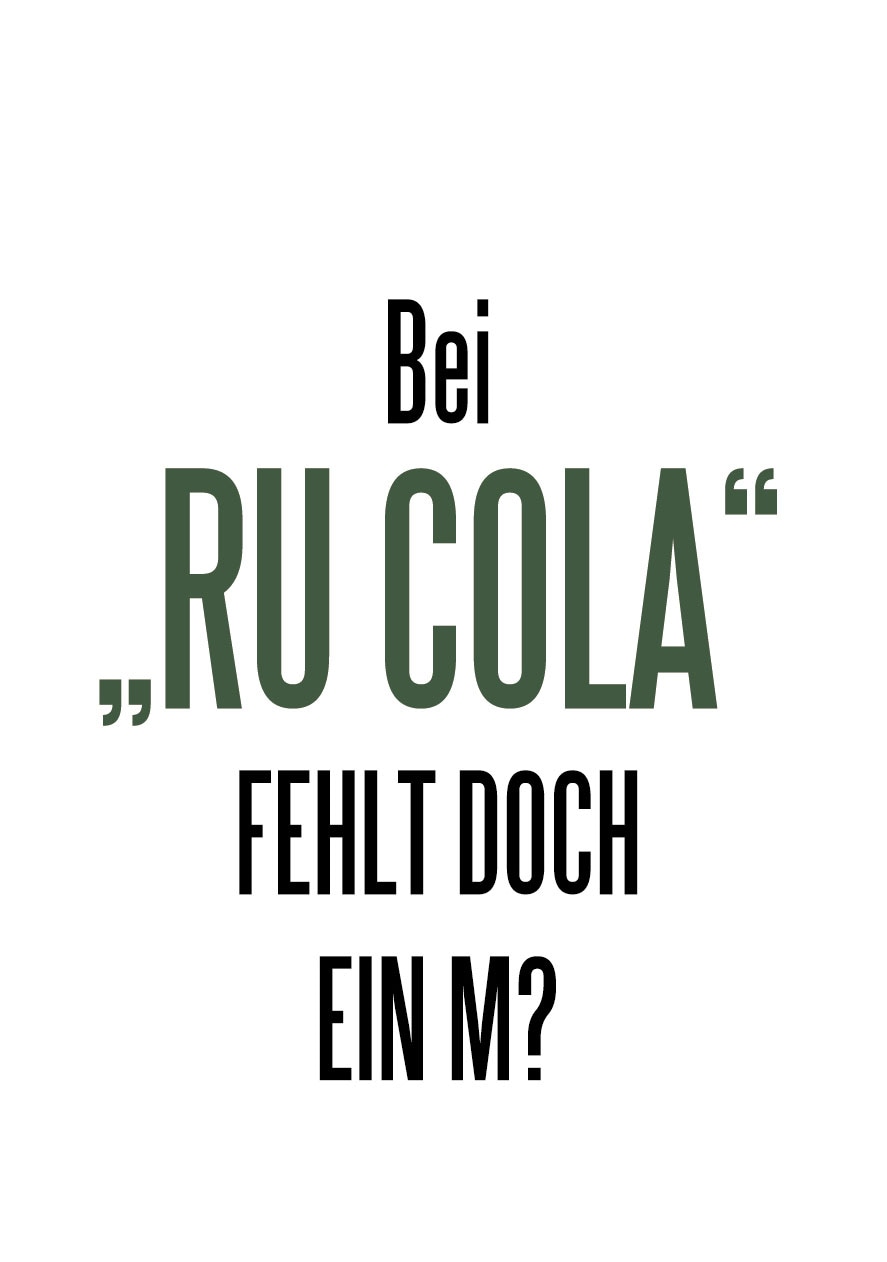 queence Wanddekoobjekt "RU(M)COLA", Stahlschild mit Spruch, Wanddekoration für Küche, Esszimmer, Partyraum